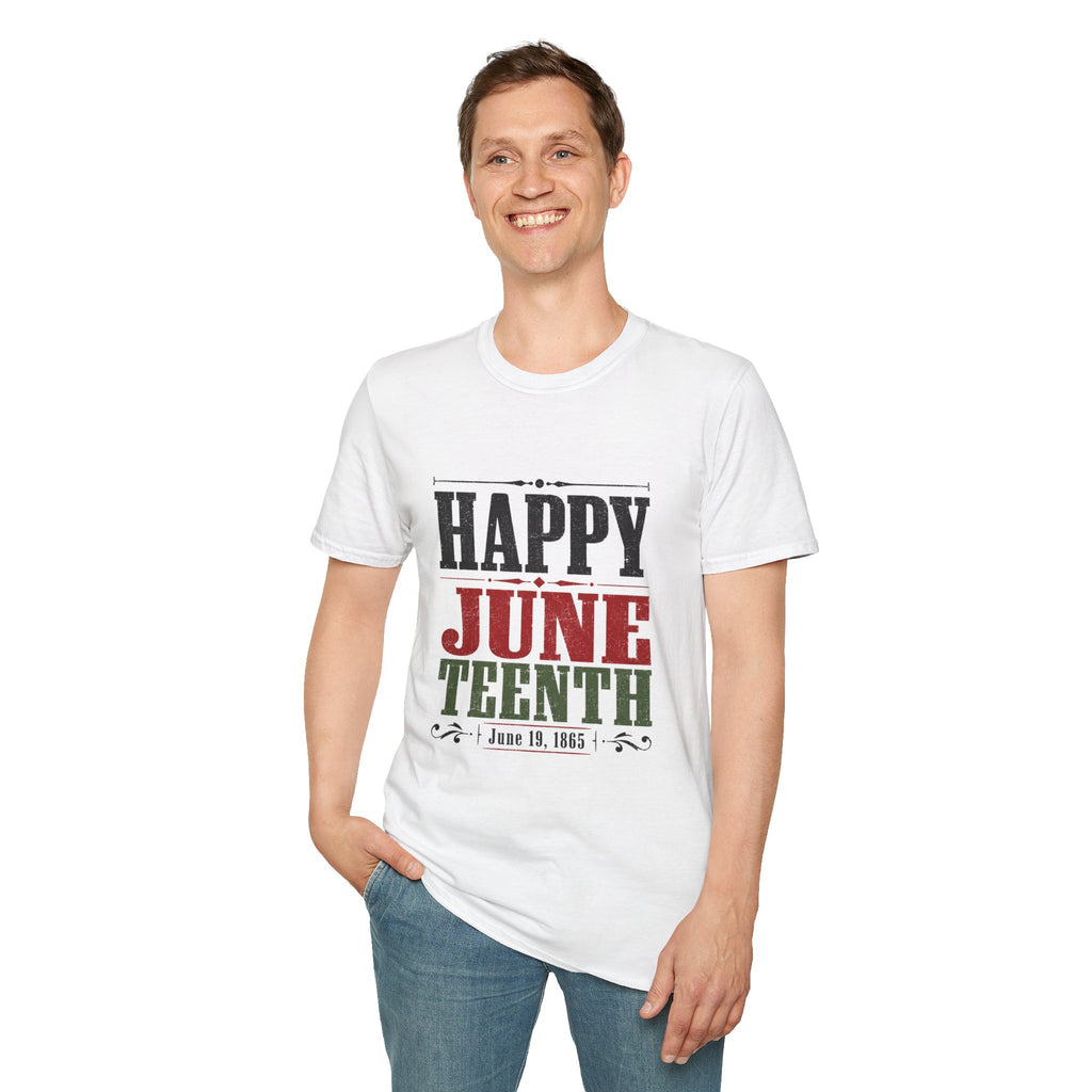 Juneteenth T-Shirt — "Happy Juneteenth" Celebration Tee