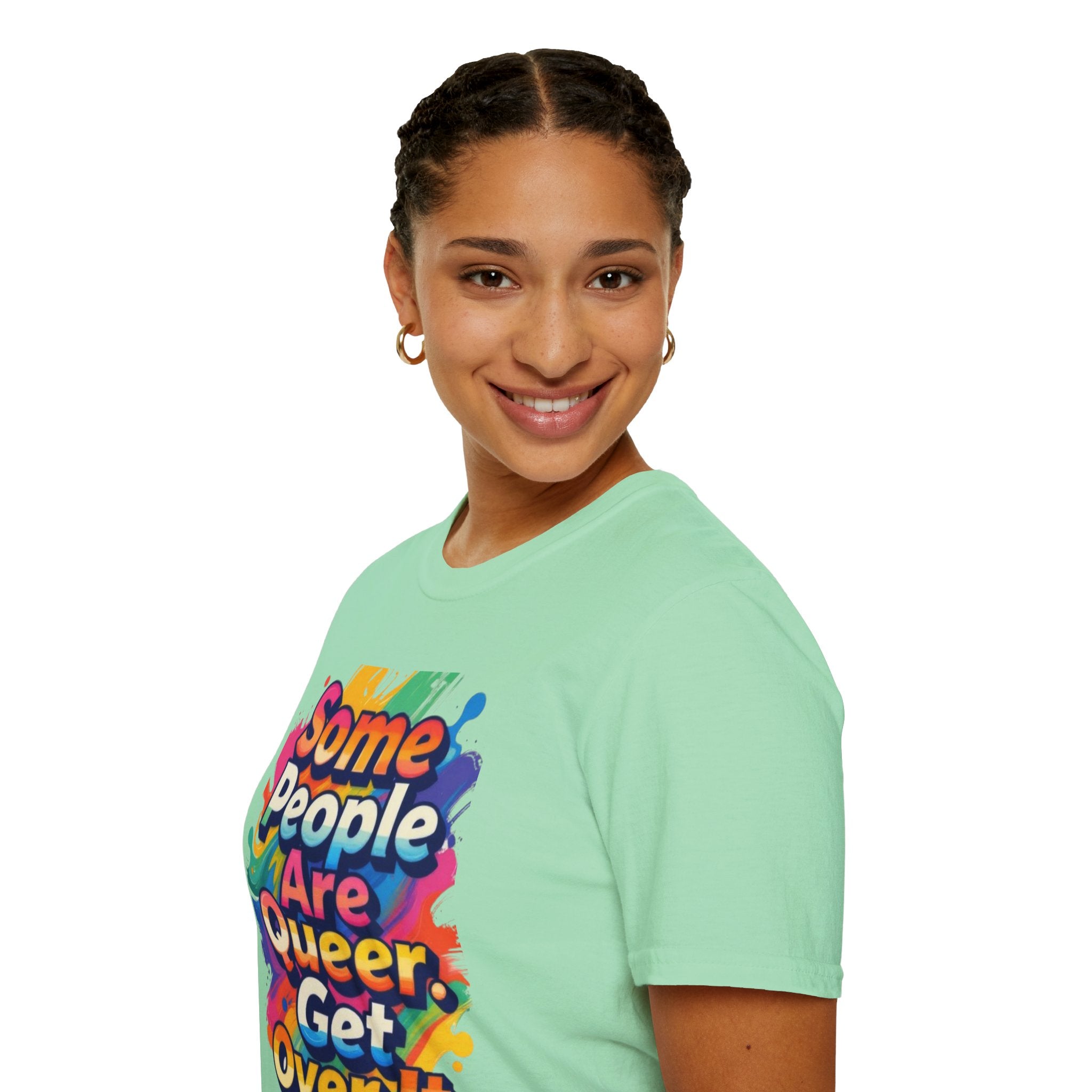 Some People Are Queer T-Shirt Rainbow Graphic