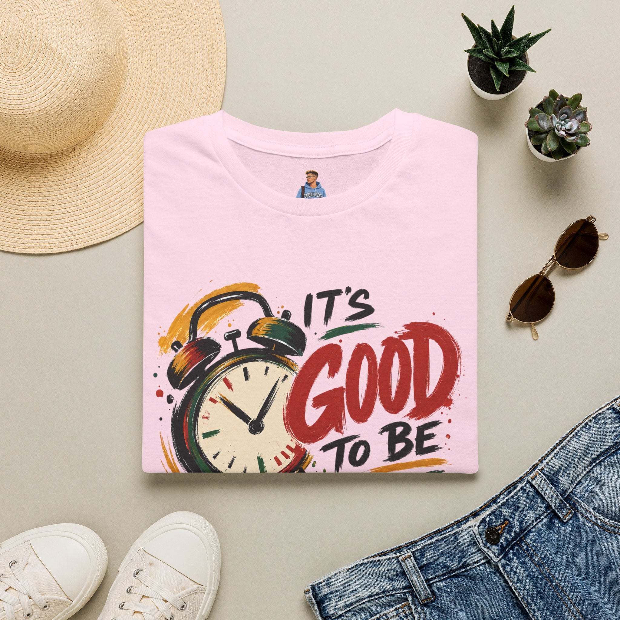 T-Shirt — "It's Good To Be Woke" Graphic Tee (Alarm Clock Design)
