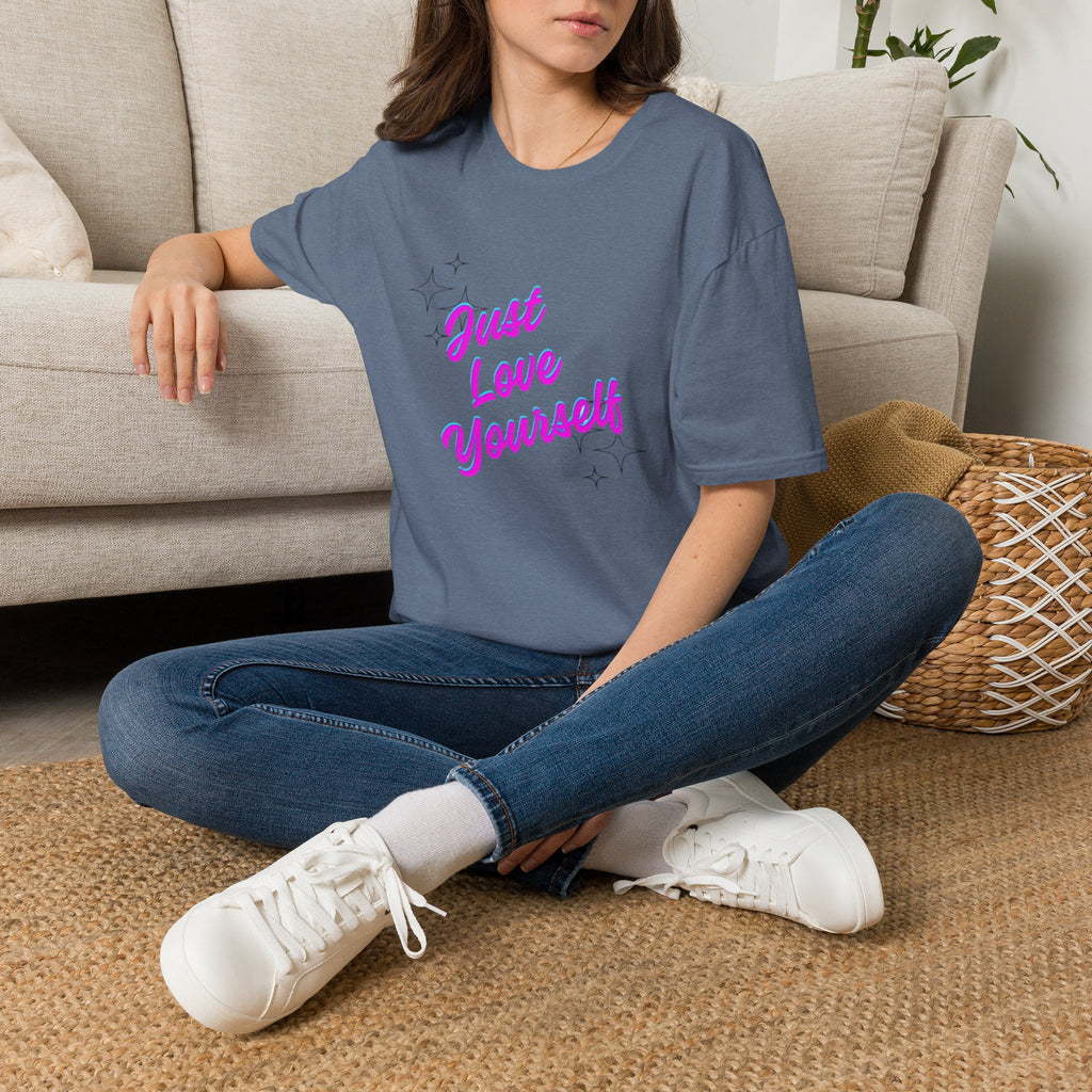 Camiseta unisex de estilo suave "Just Love Yourself": camiseta motivacional para el amor propio