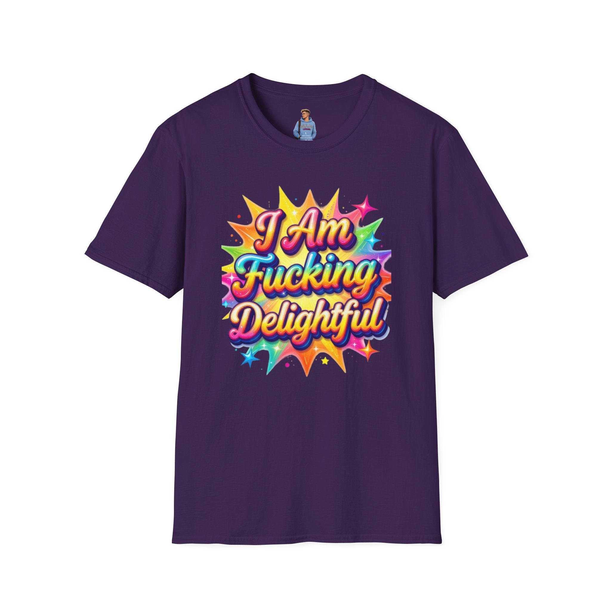 I Am Fucking Delightful T-Shirt - Bold Rainbow Self-Love Graphic Tee