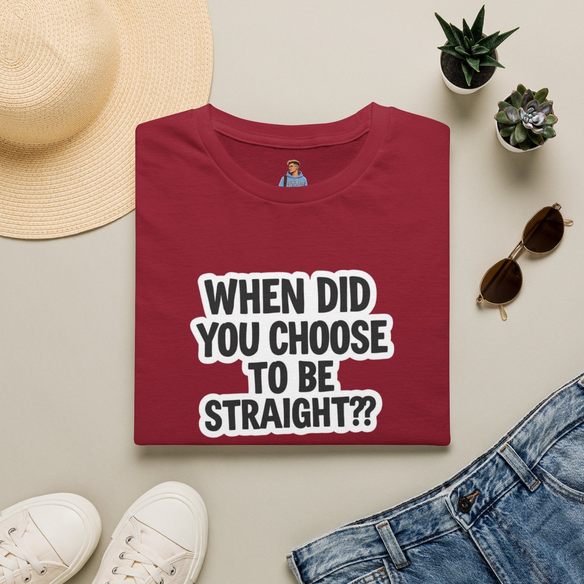 Camiseta unisex suave y divertida: "¿Cuándo elegiste ser heterosexual?"