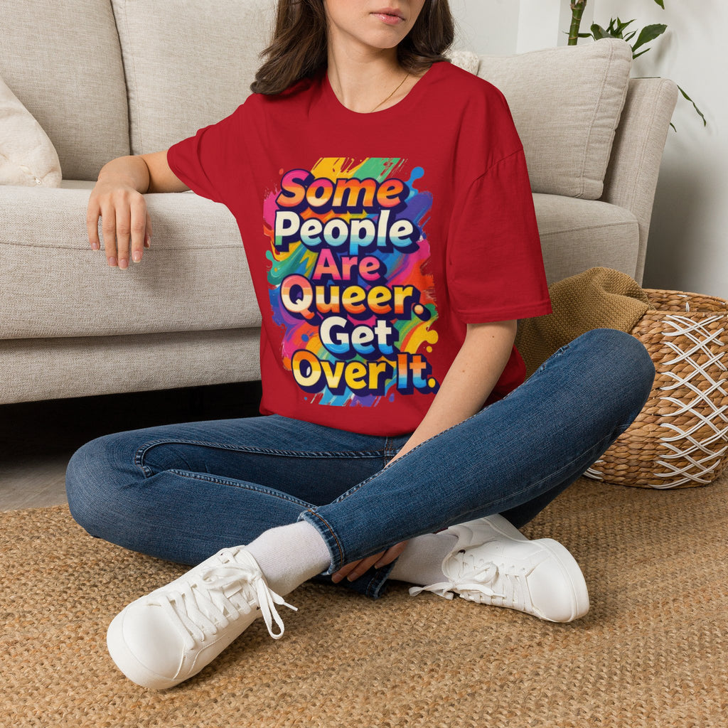Some People Are Queer T-Shirt Rainbow Graphic