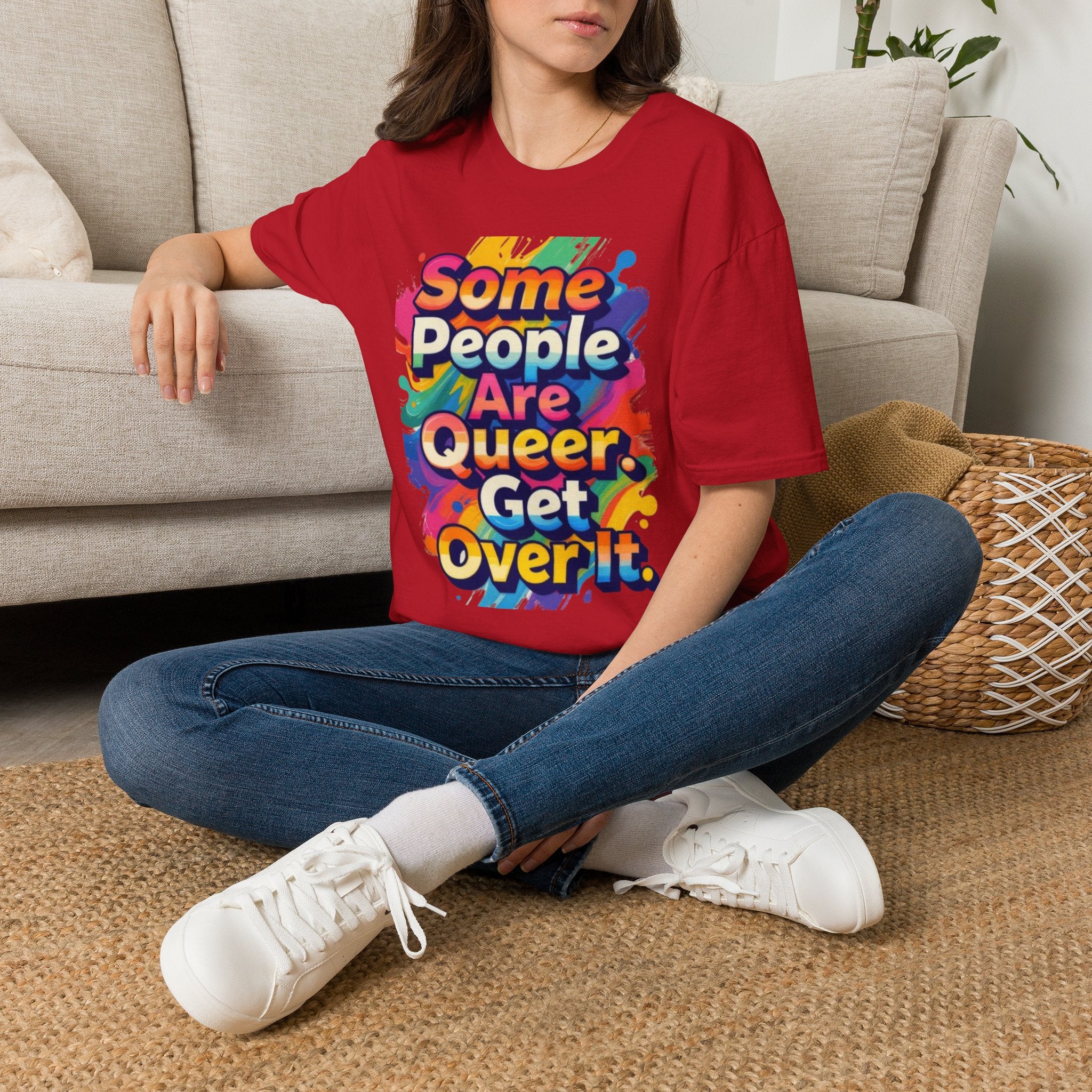 Some People Are Queer T-Shirt Rainbow Graphic