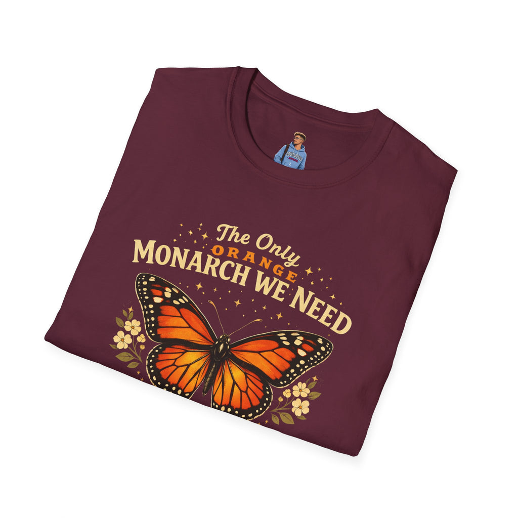 Monarch Butterfly T-Shirt — "The Only Orange Monarch We Need" No Kings Tee