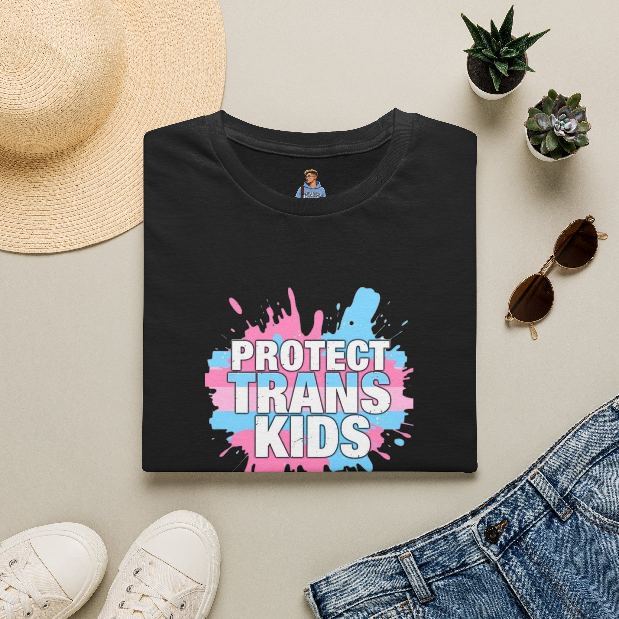 Camiseta unisex infantil "Protect Trans" - Ropa de apoyo LGBTQ+