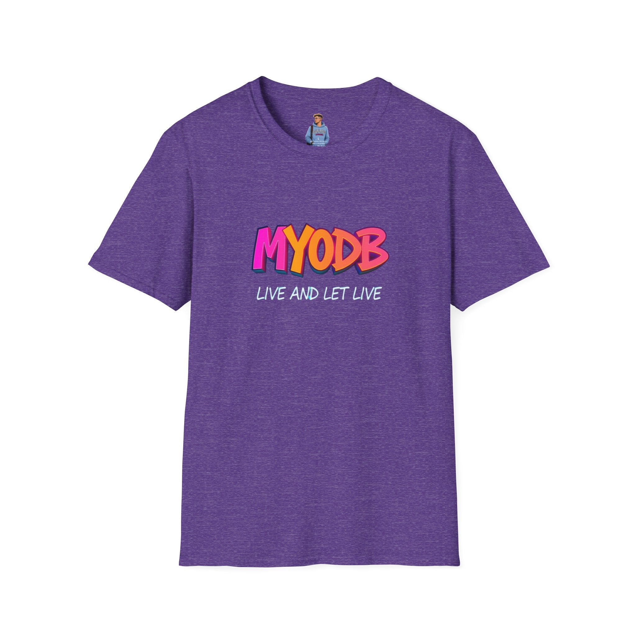 MYODB Live and Let Live T-Shirt | Unisex Softstyle Tee | Casual Streetwear
