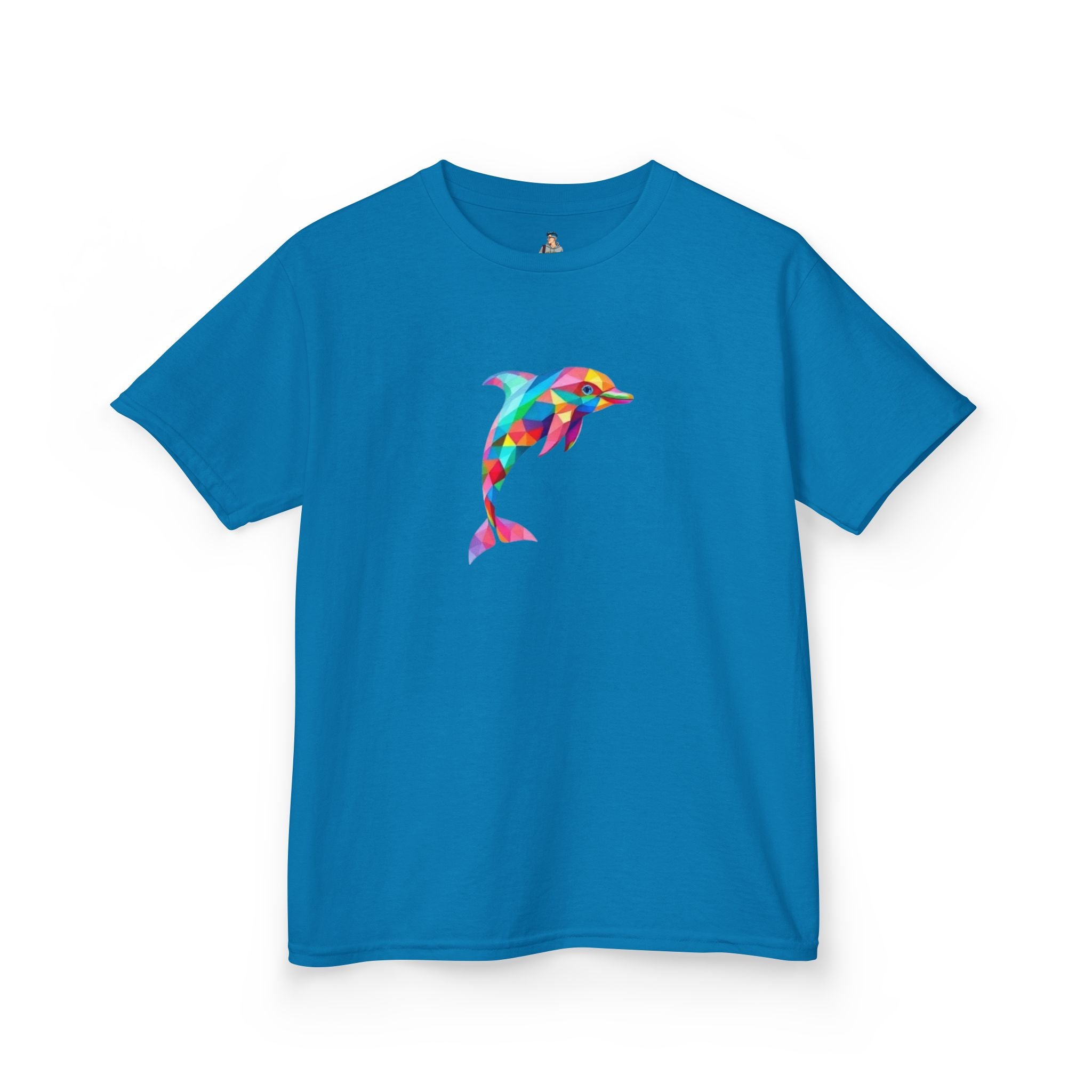 Colorful Fractal Dolphin Kids Heavy Cotton Tee - EqualiTees.Me