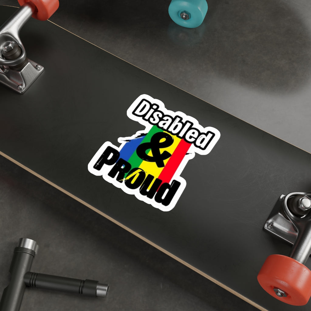 Die-Cut Stickers - DISABLED & PROUD - EqualiTees.Me