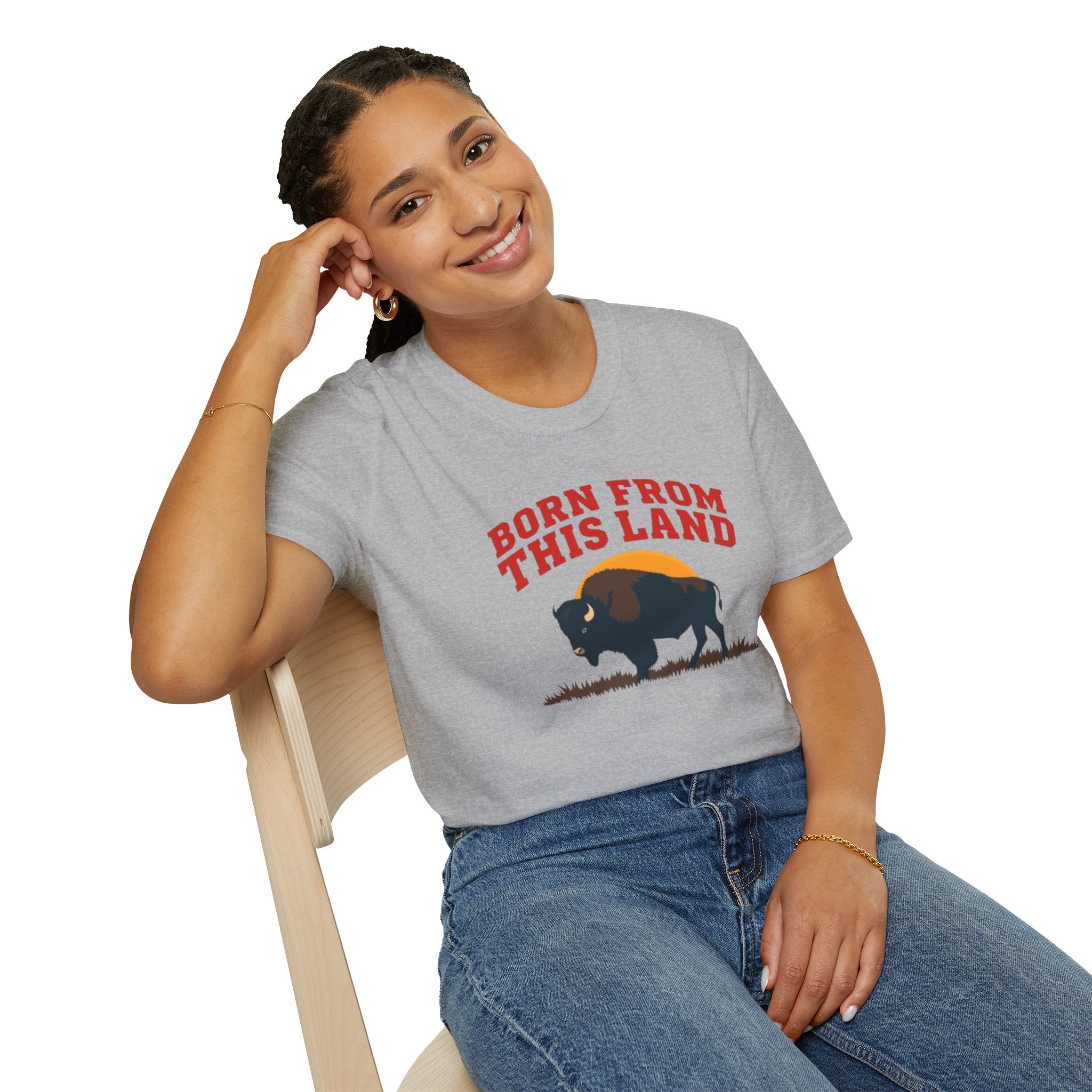 Born From this Land Native and Proud T-Shirt
