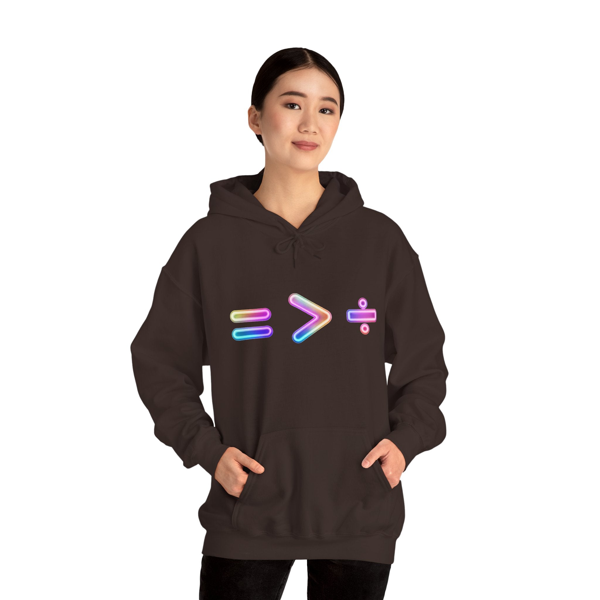 Equality is Greater than Division Neon Style Pullover Hoodie