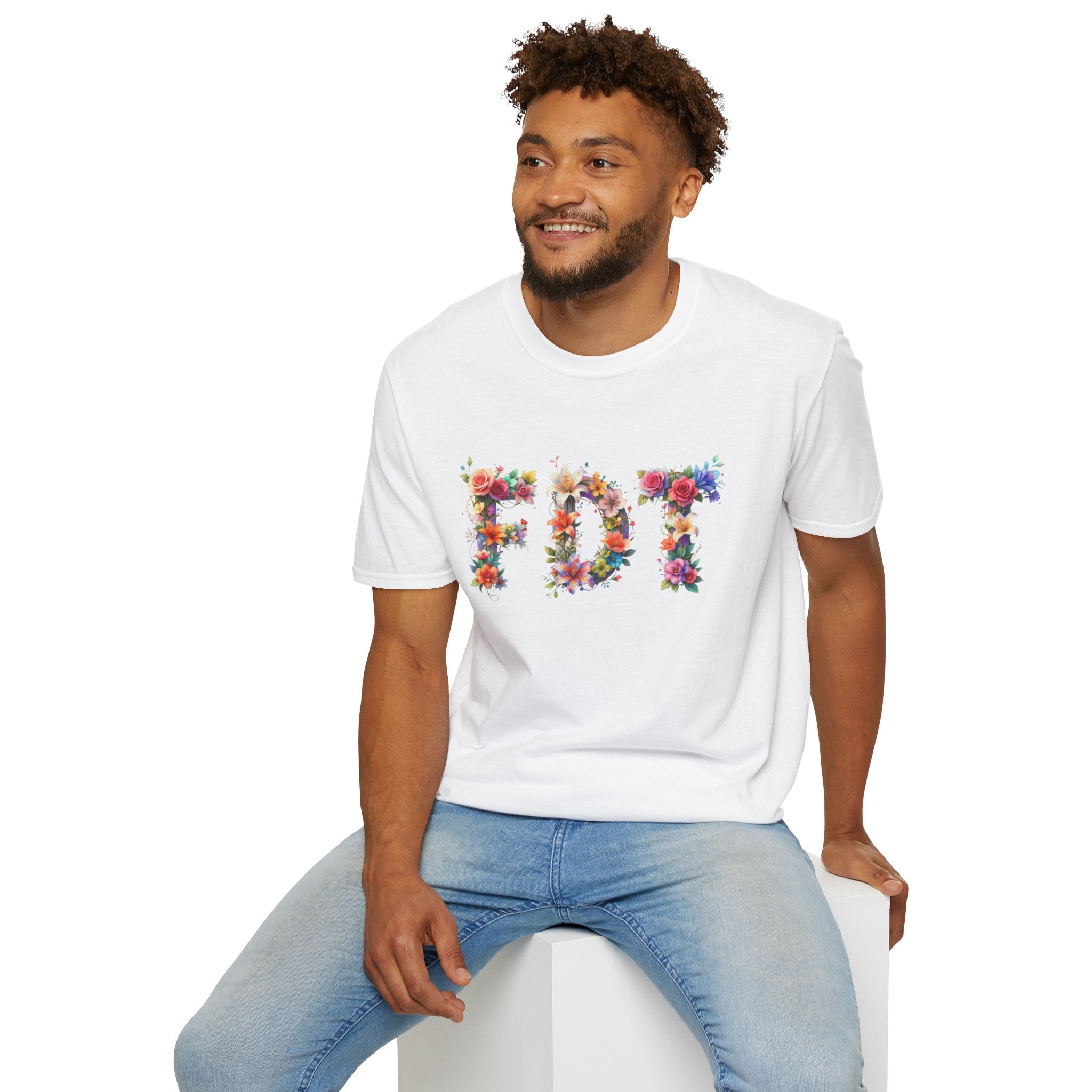 FDT Bold Floral Typography T-Shirt