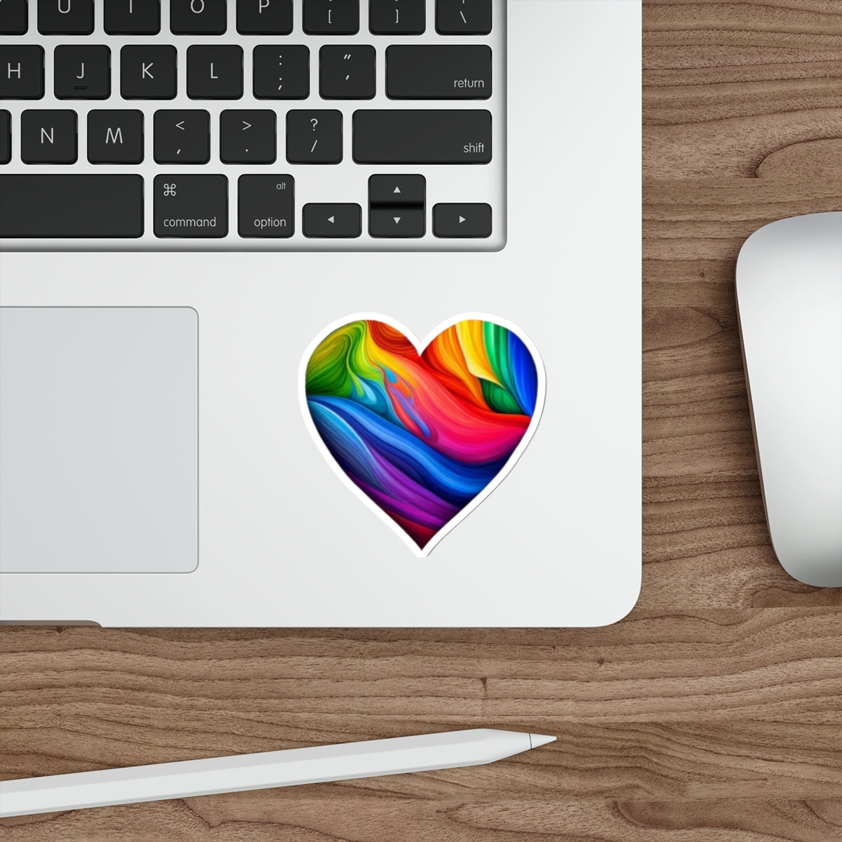 Die-Cut Stickers - Rainbow Heart - EqualiTees.Me