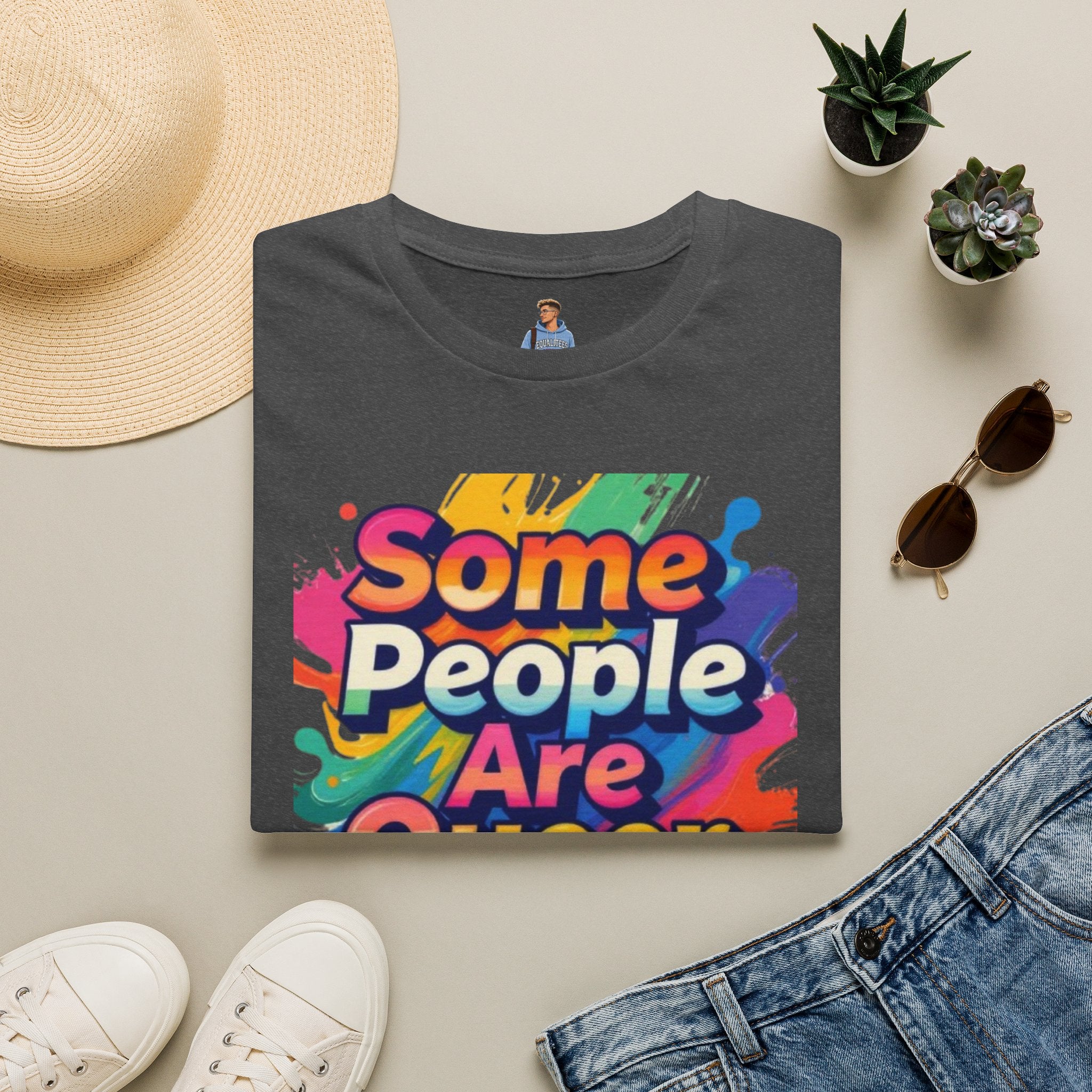 Some People Are Queer T-Shirt Rainbow Graphic