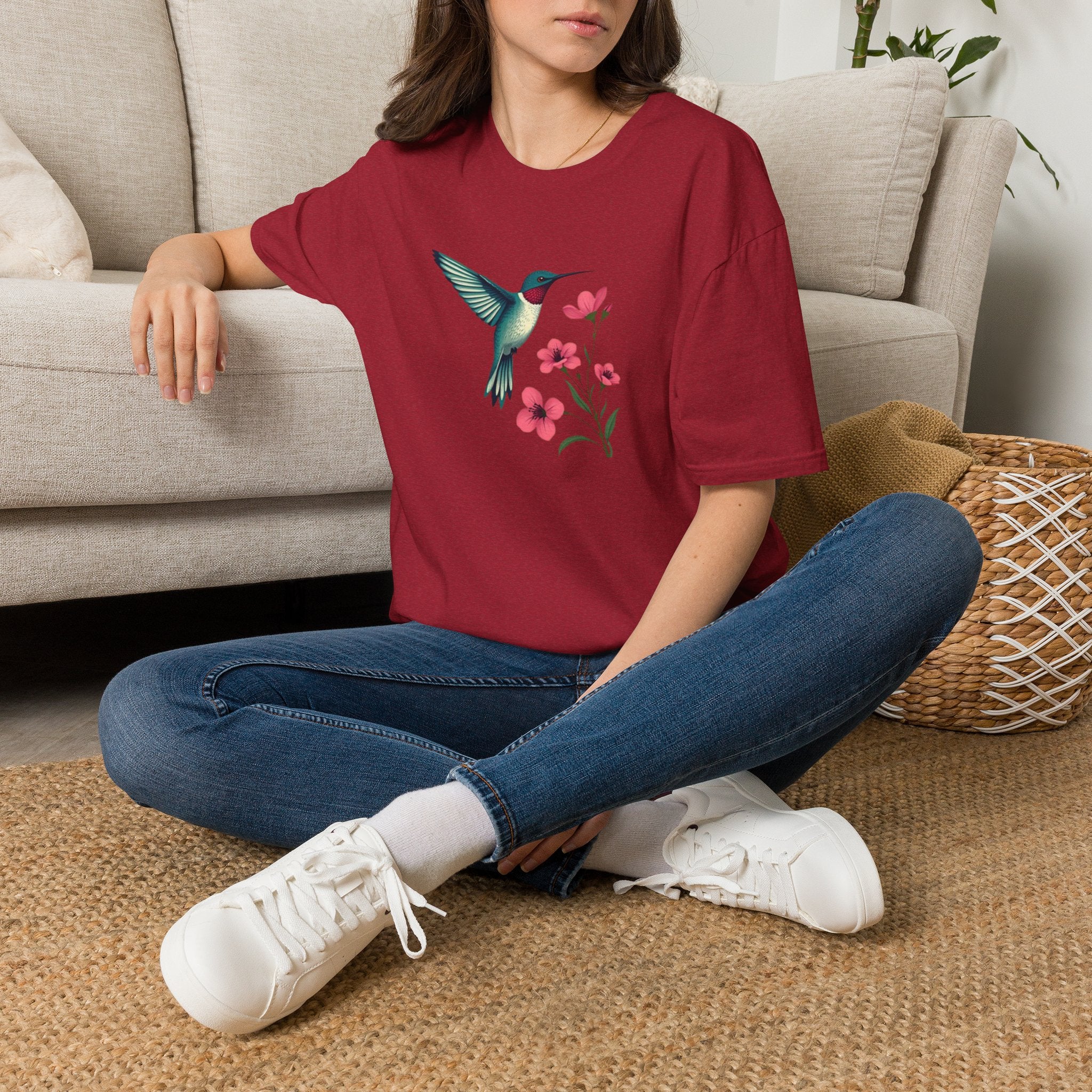 Floral Hummingbird T-Shirt