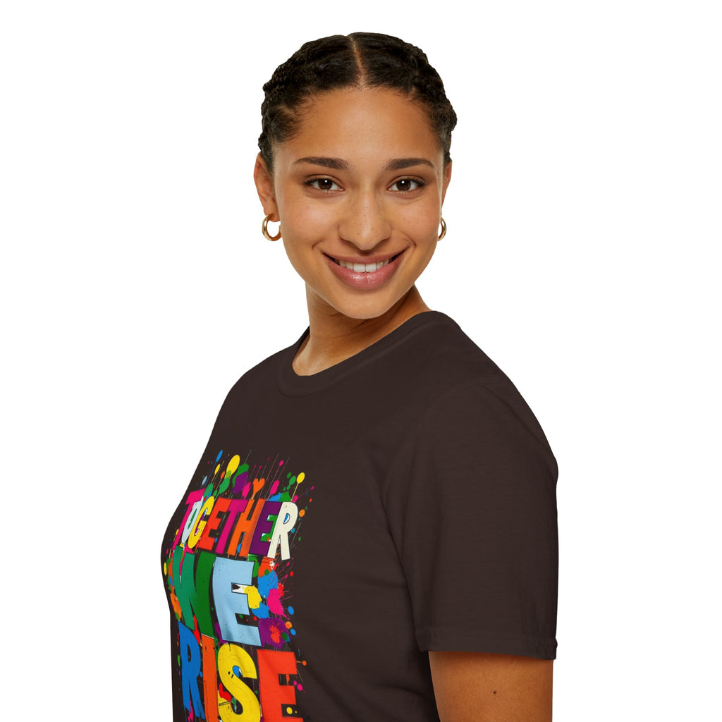 Juntos nos levantamos Camiseta unisex de estilo suave
