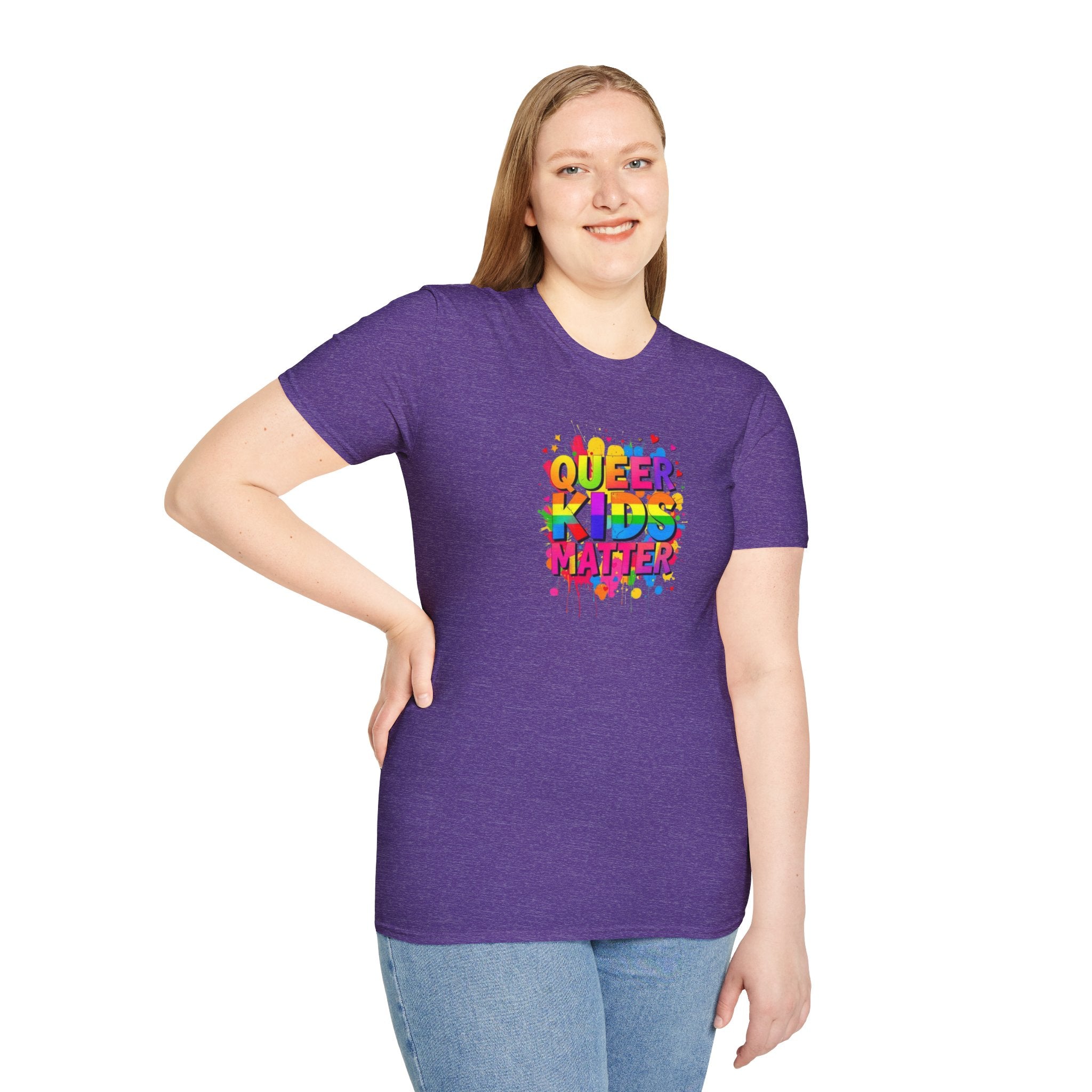 Queer Kids Matter Unisex Softstyle T-Shirt - Celebrate Inclusivity & Pride