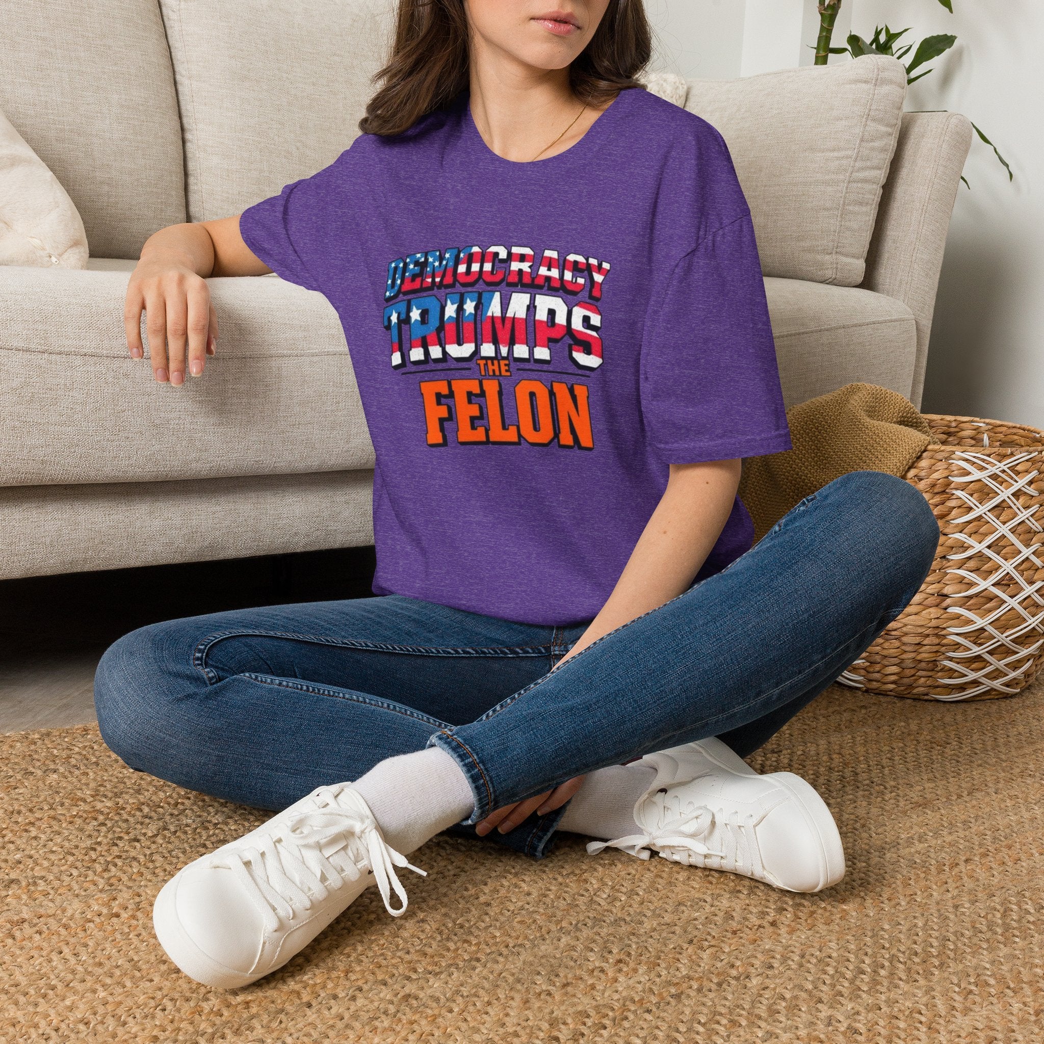 Democracy Trumps the Felon Graphic Tee