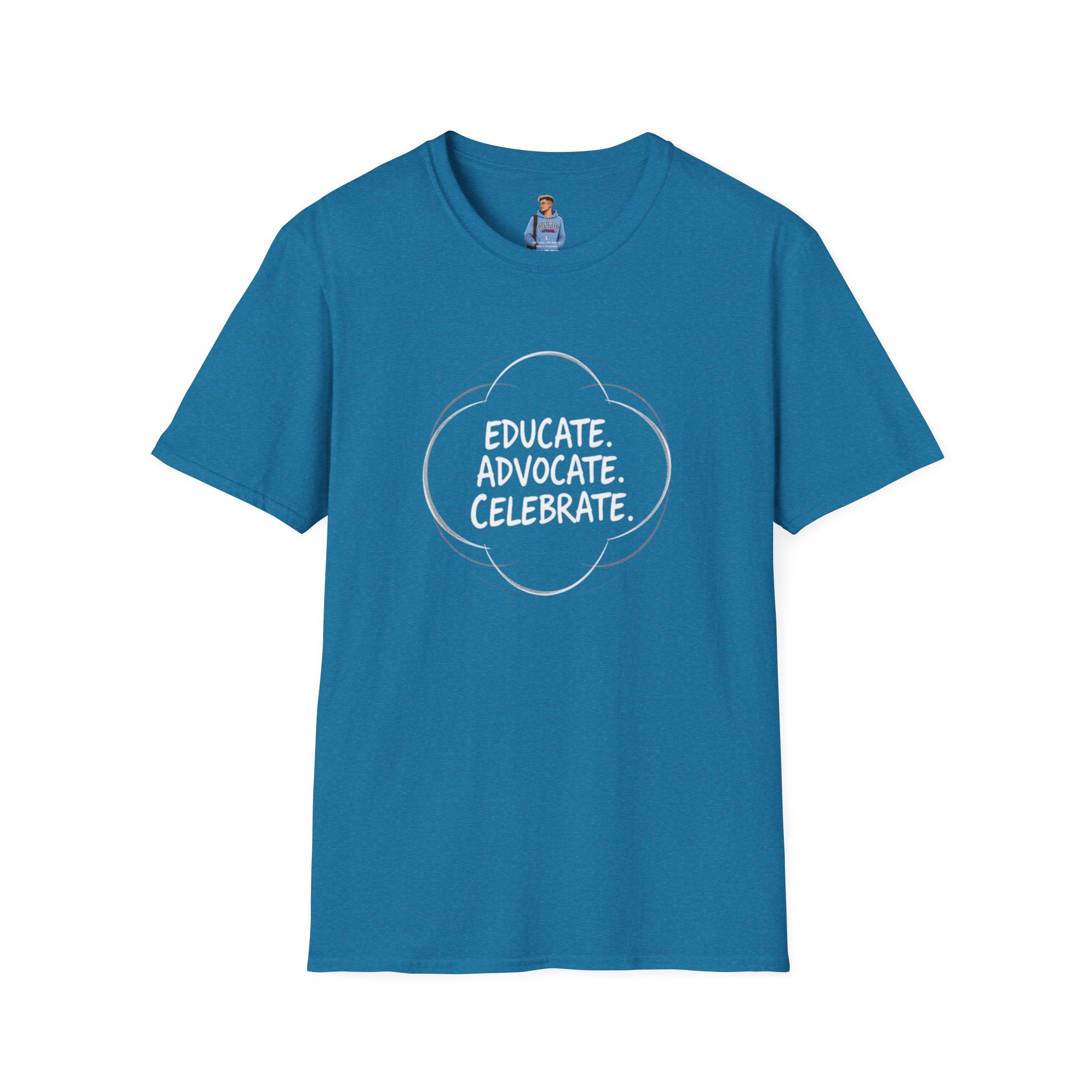 Subtle Pride Educate Advocate Celebrate Minimalist T-Shirt for Every Occasion