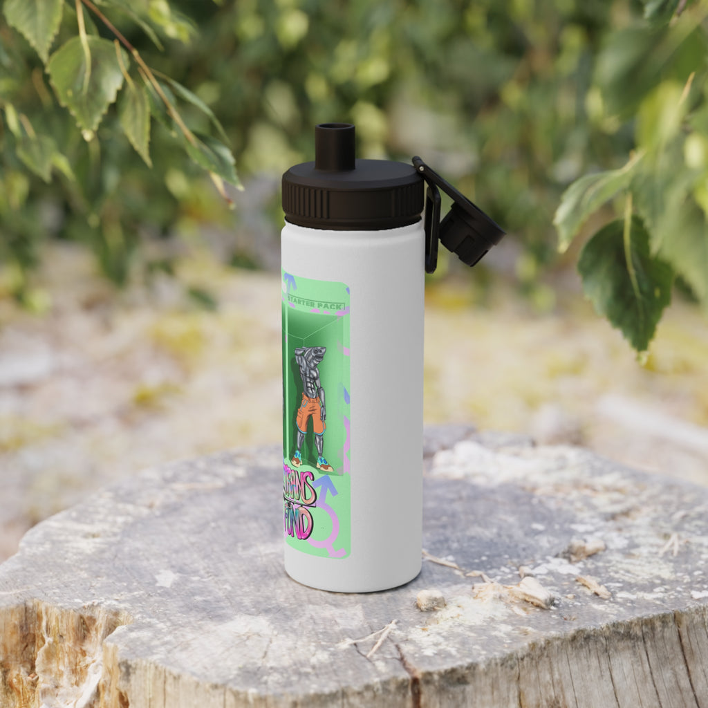 BTTF - Black Trans Travel Fund Logo Stainless Steel Sports Water Bottle