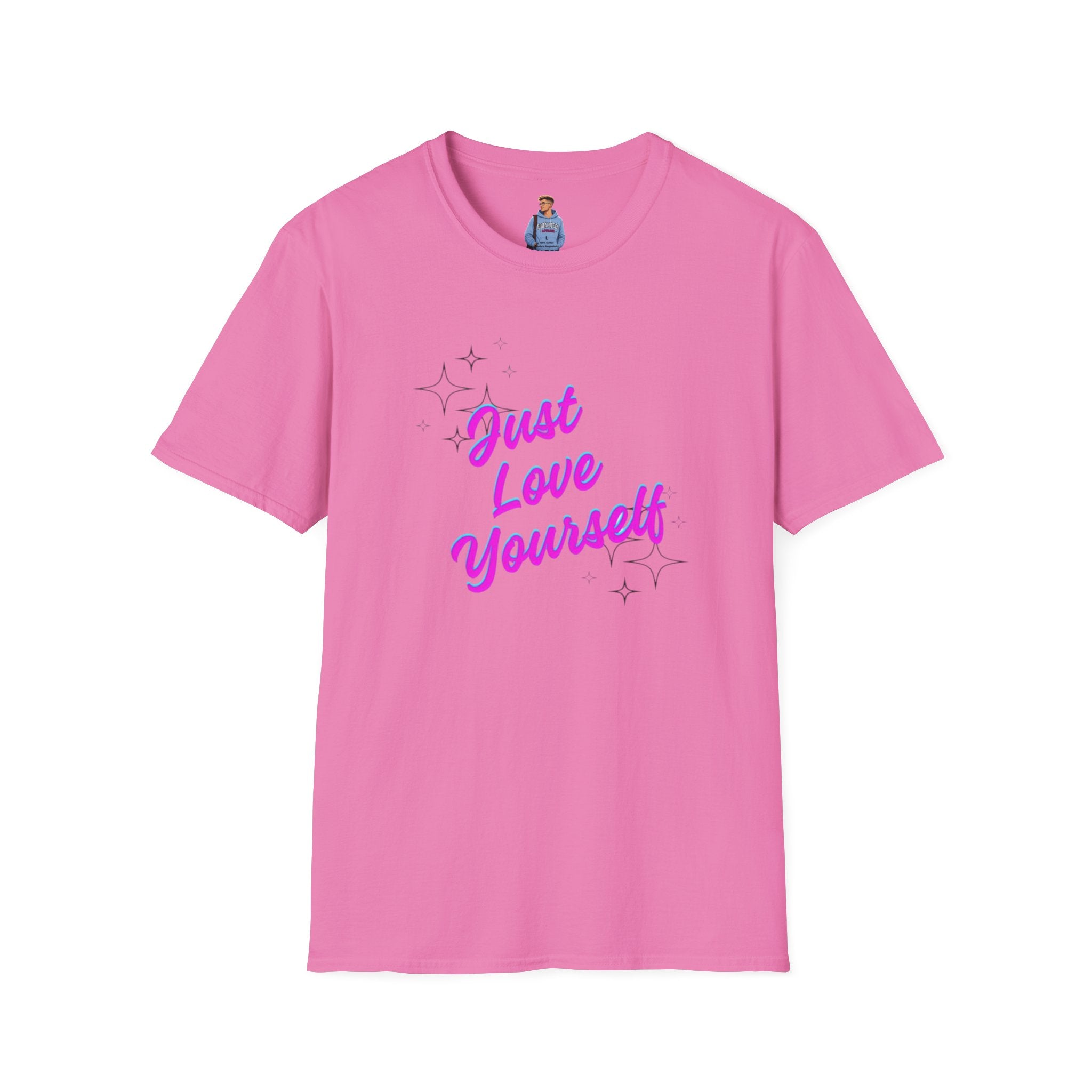 Camiseta unisex de estilo suave "Just Love Yourself": camiseta motivacional para el amor propio
