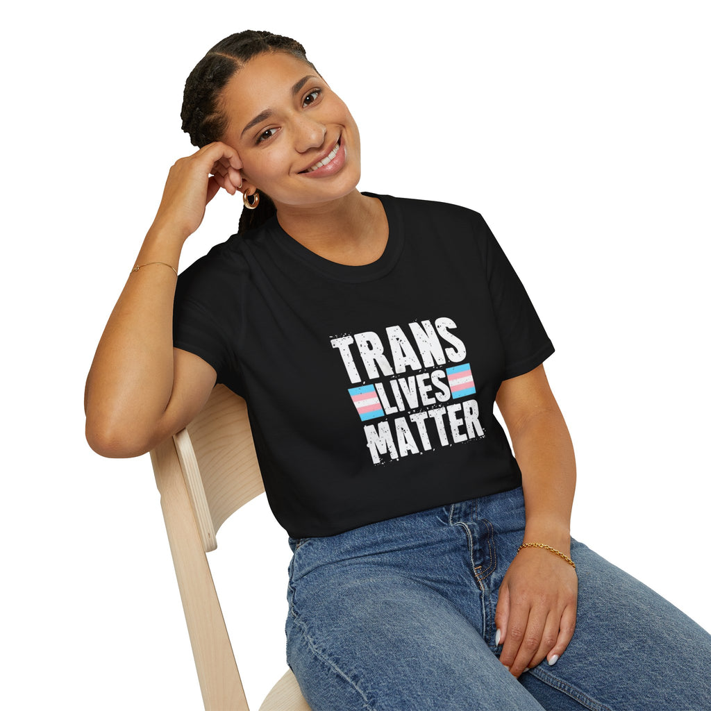 Trans Lives Matter Unisex Softstyle T-Shirt - Support LGBTQ+ Rights