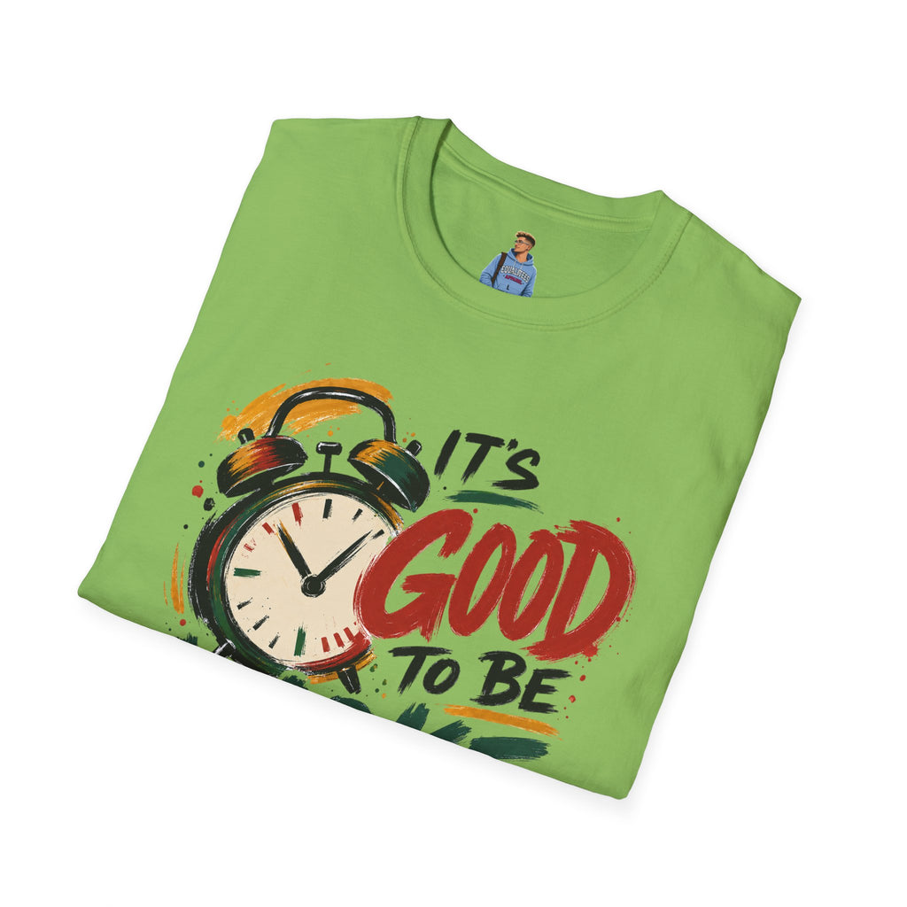 T-Shirt — "It's Good To Be Woke" Graphic Tee (Alarm Clock Design)