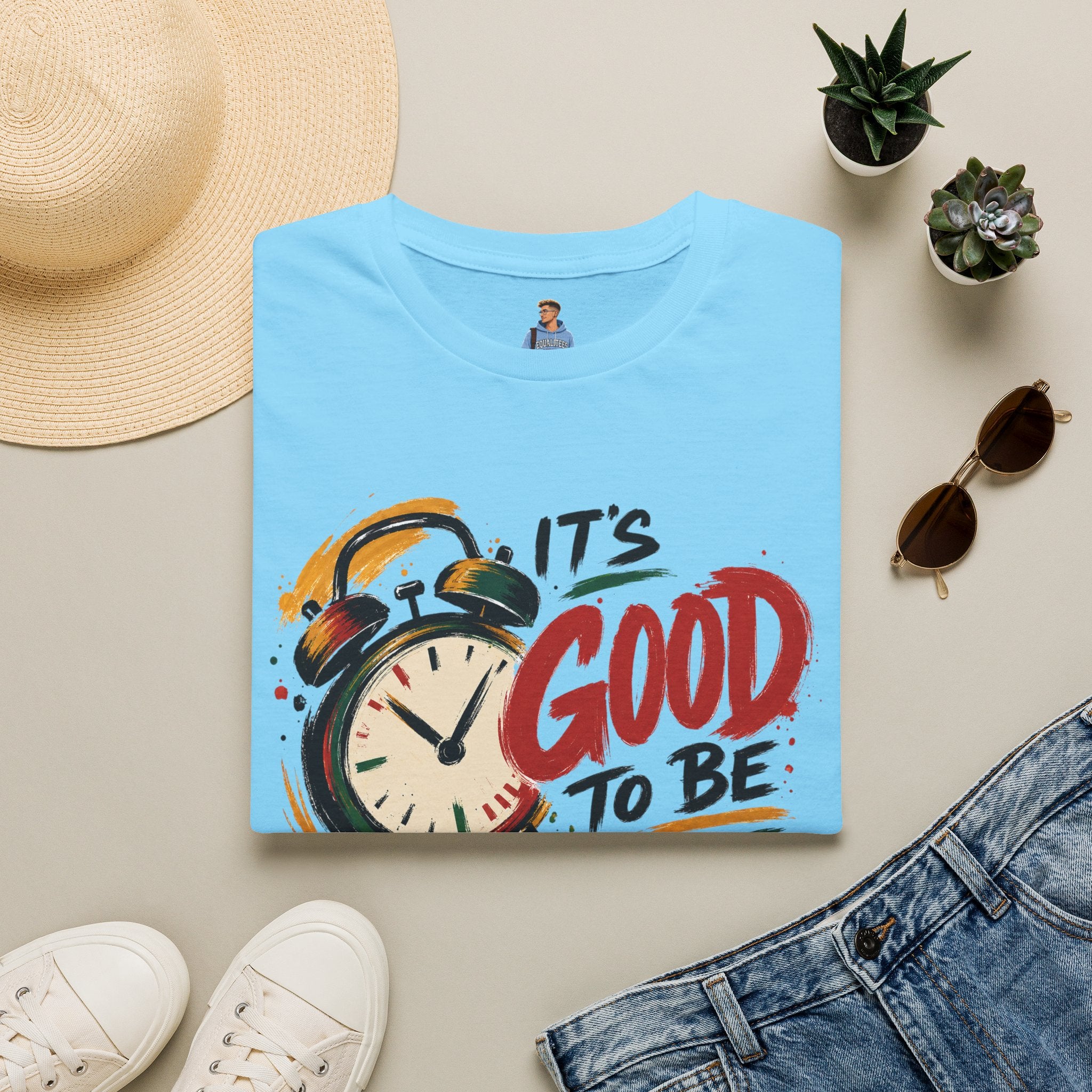 T-Shirt — "It's Good To Be Woke" Graphic Tee (Alarm Clock Design)