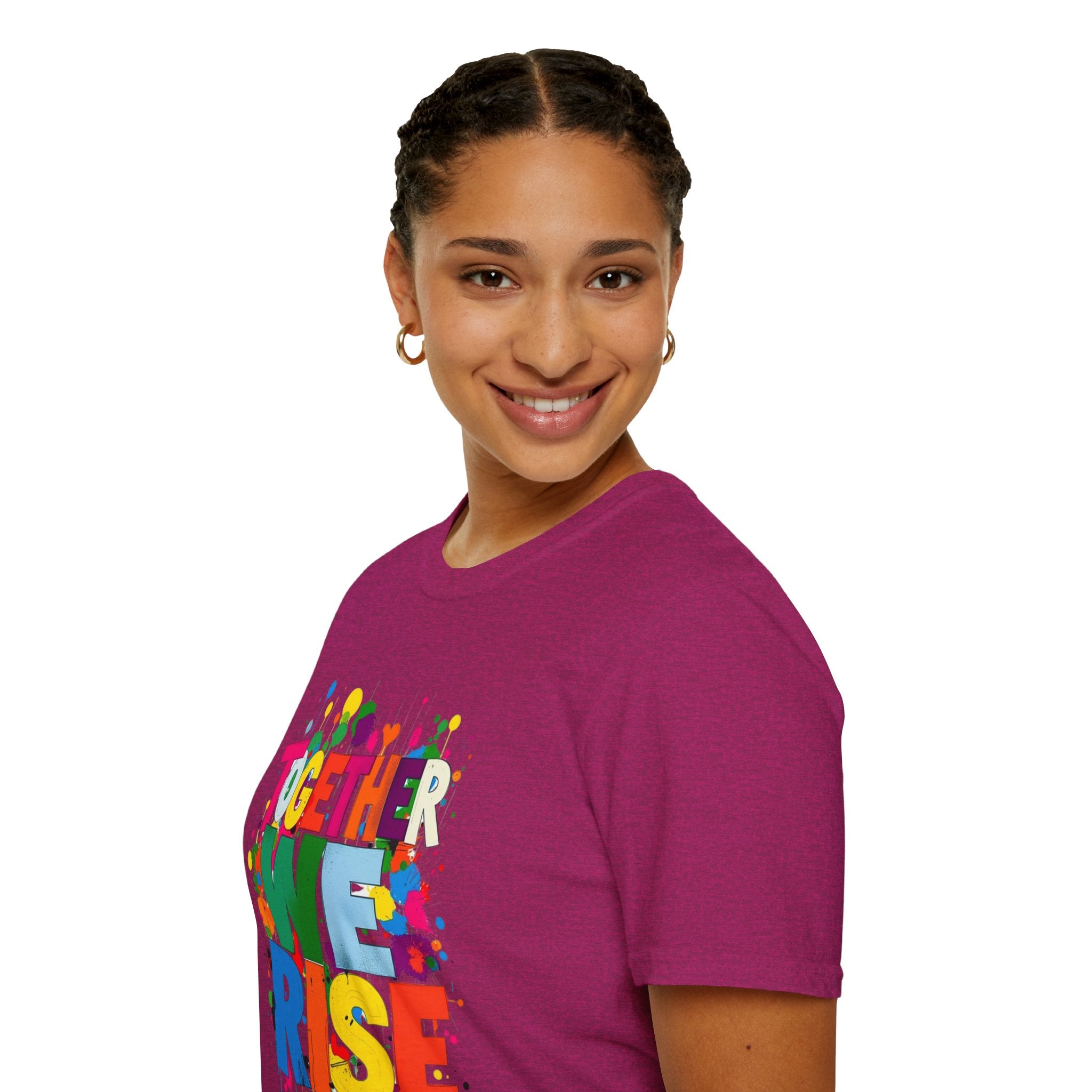 Juntos nos levantamos Camiseta unisex de estilo suave