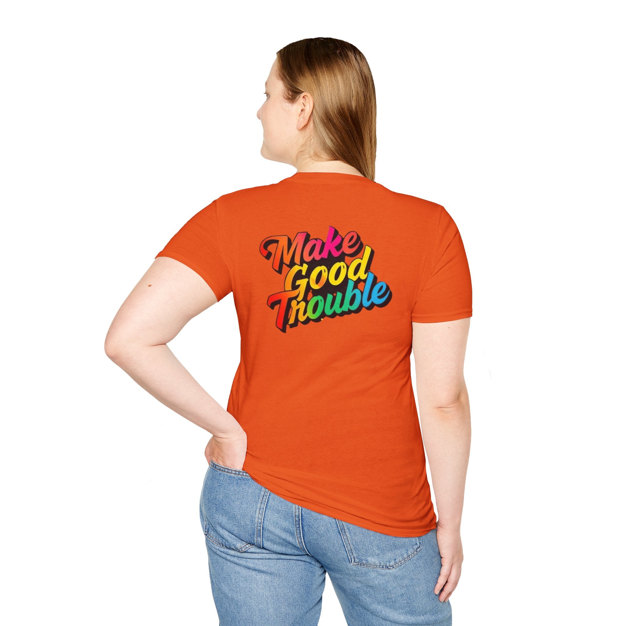 Make Good Trouble' Rainbow T-Shirt