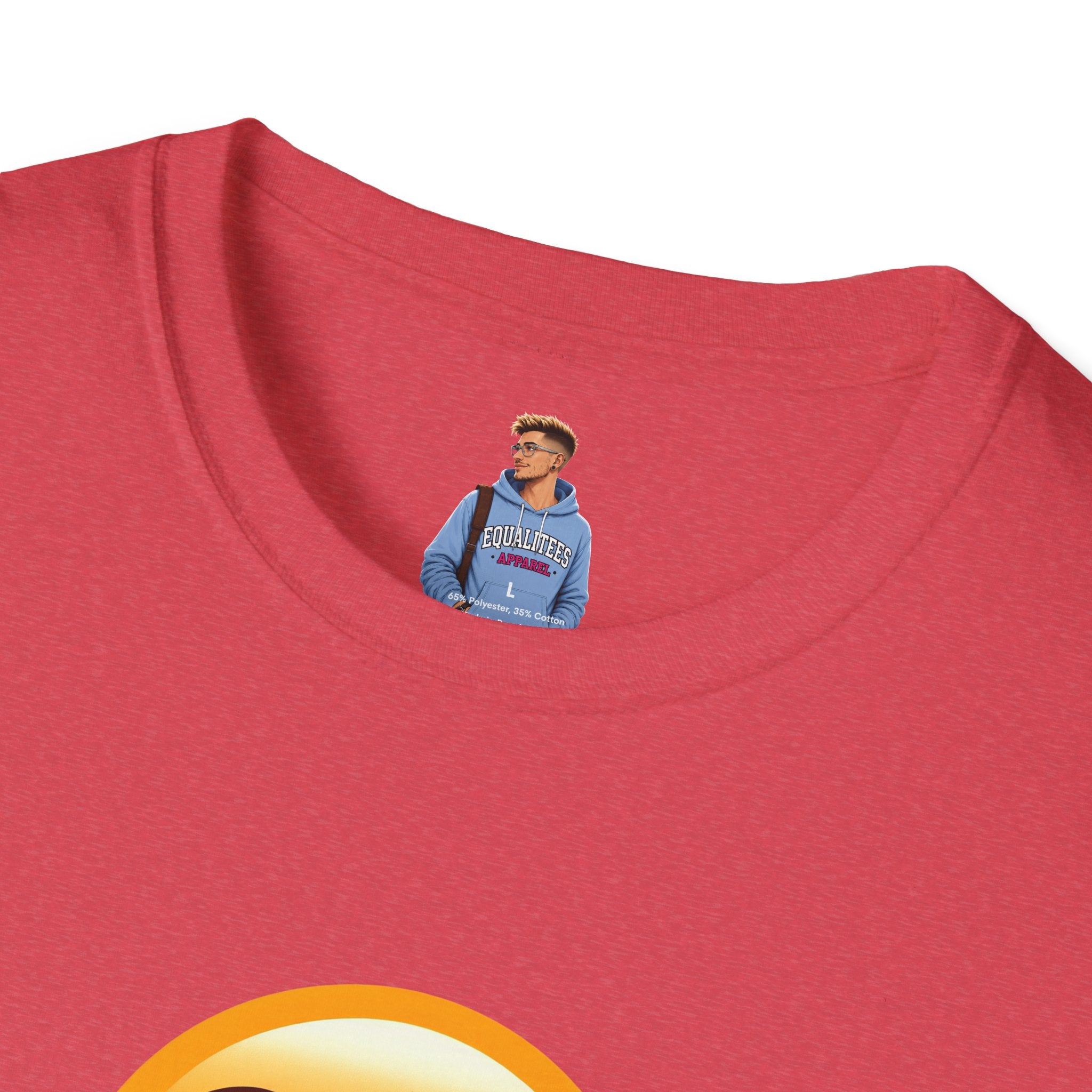 Camiseta unisex de estilo suave con emoji de ojos en blanco | Camiseta gráfica informal para el día a día