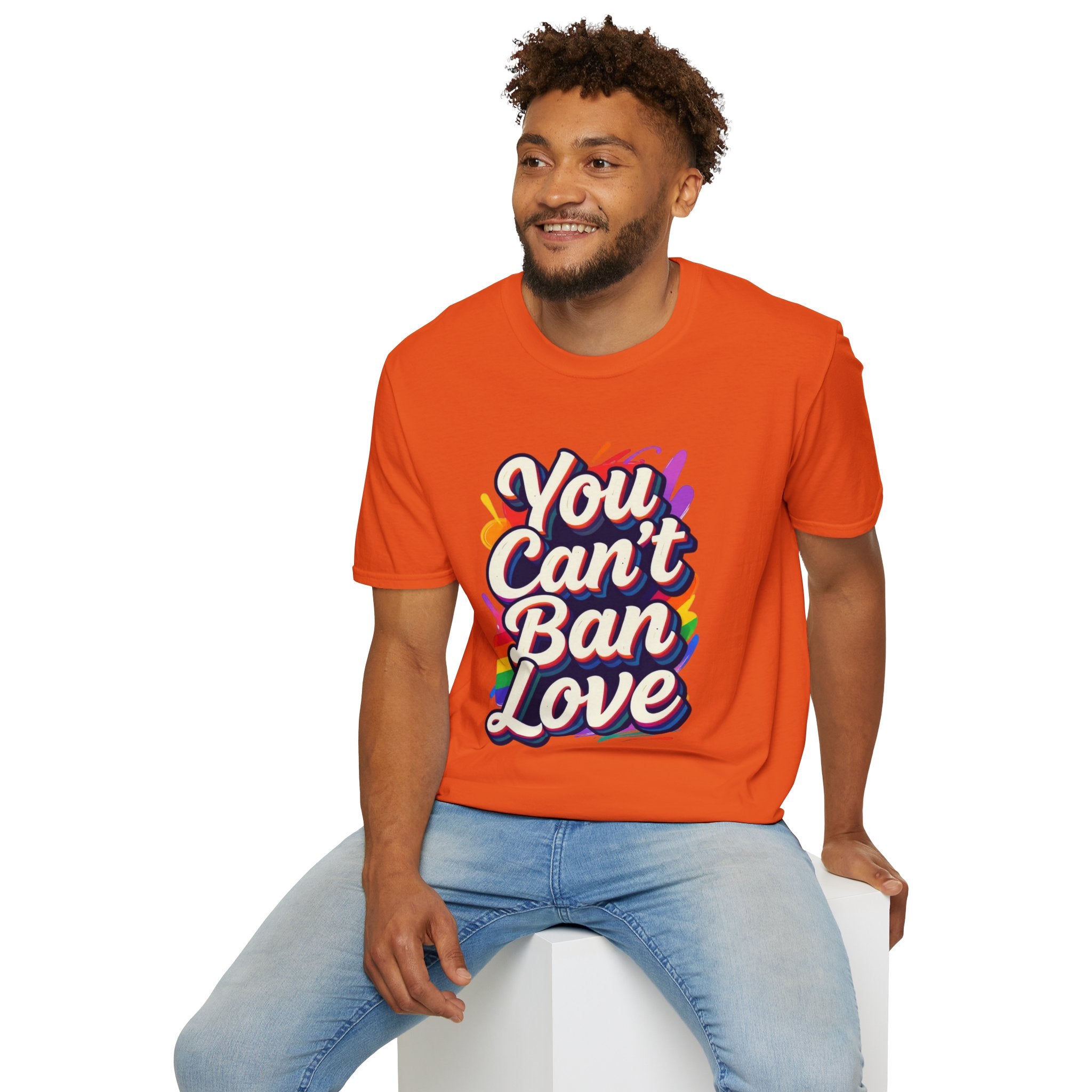 You Can't Ban Love T‑Shirt — Rainbow LGBTQ+ Pride Graphic Tee