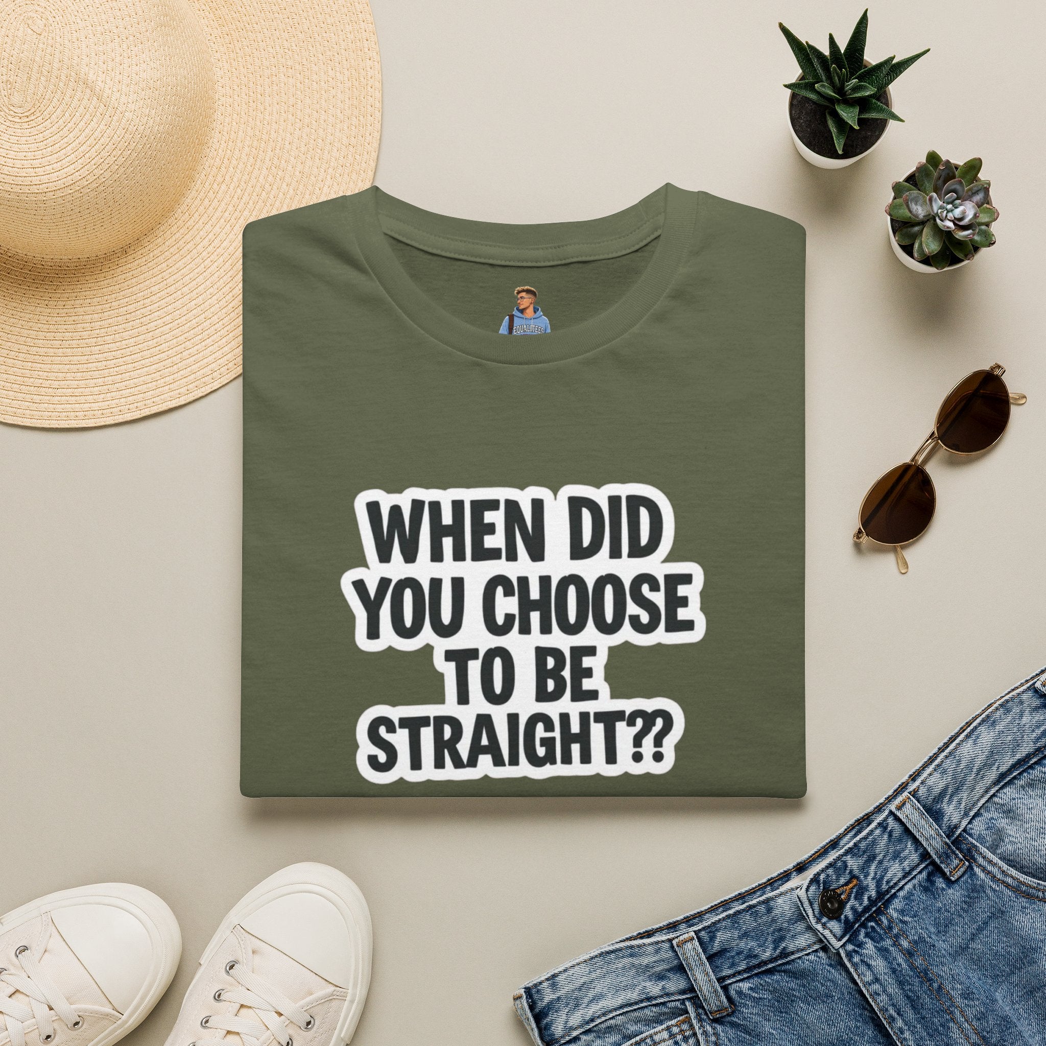 Camiseta unisex suave y divertida: "¿Cuándo elegiste ser heterosexual?"
