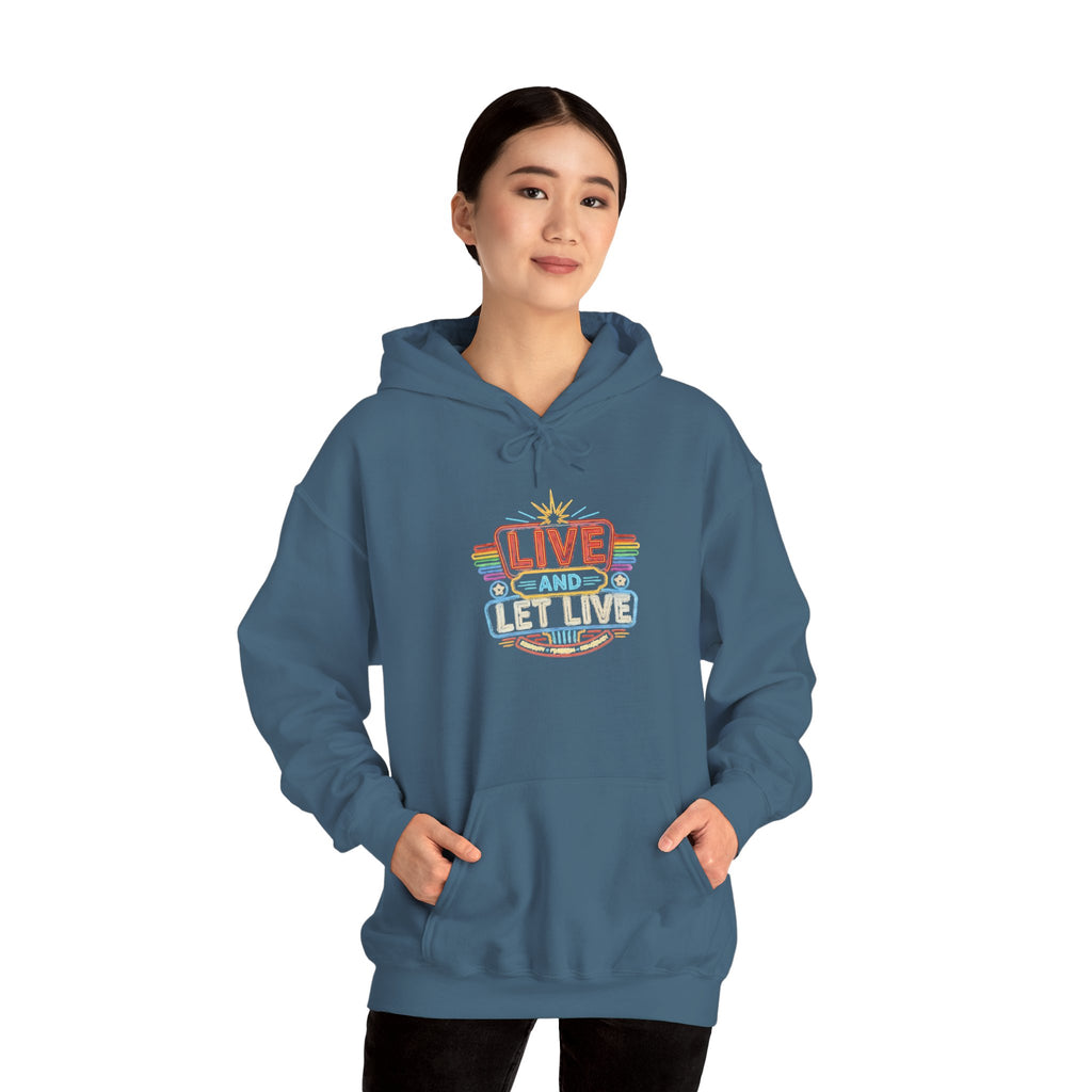 Live And Let Live Hoodie — Retro Peace Graphic Pullover