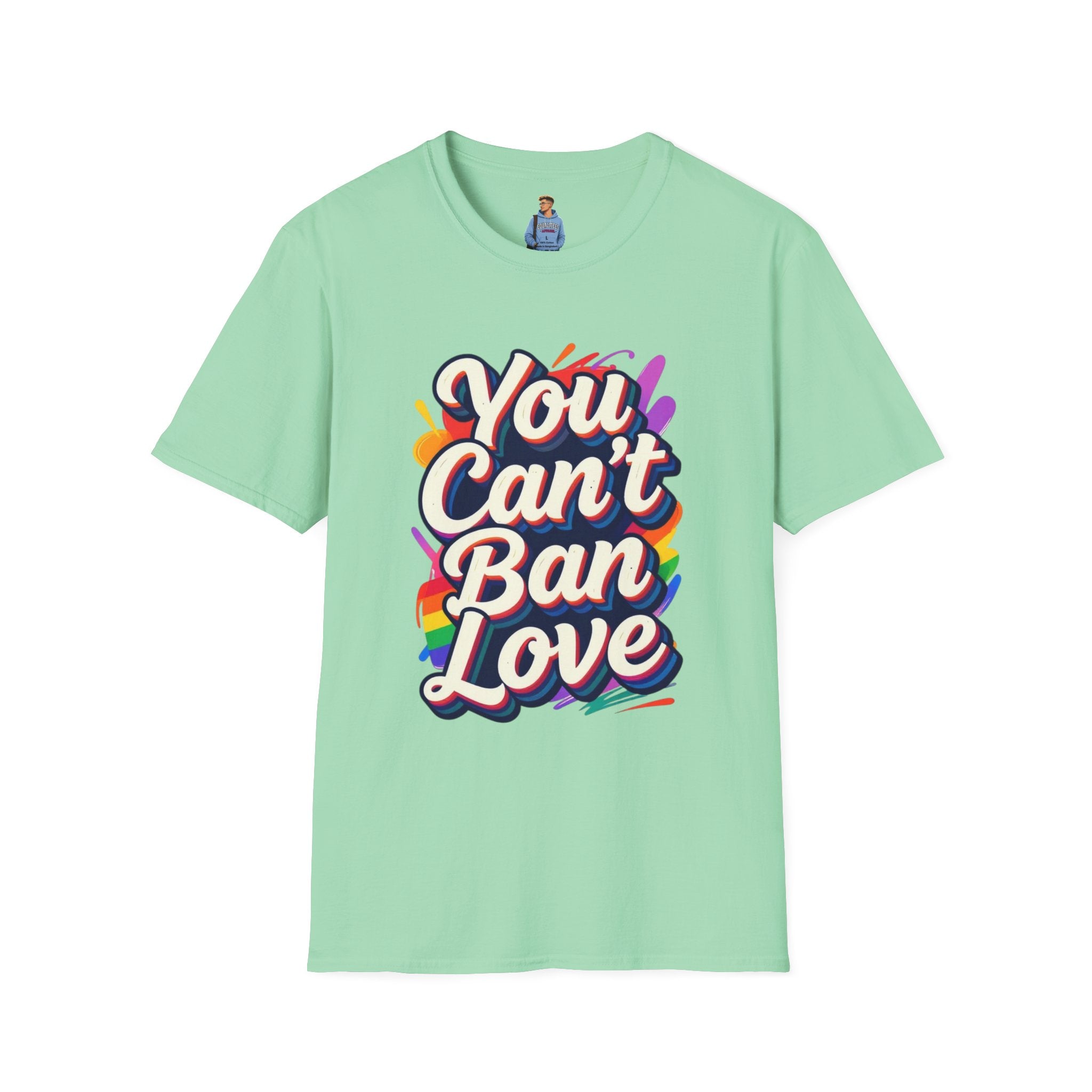 You Can't Ban Love T‑Shirt — Rainbow LGBTQ+ Pride Graphic Tee