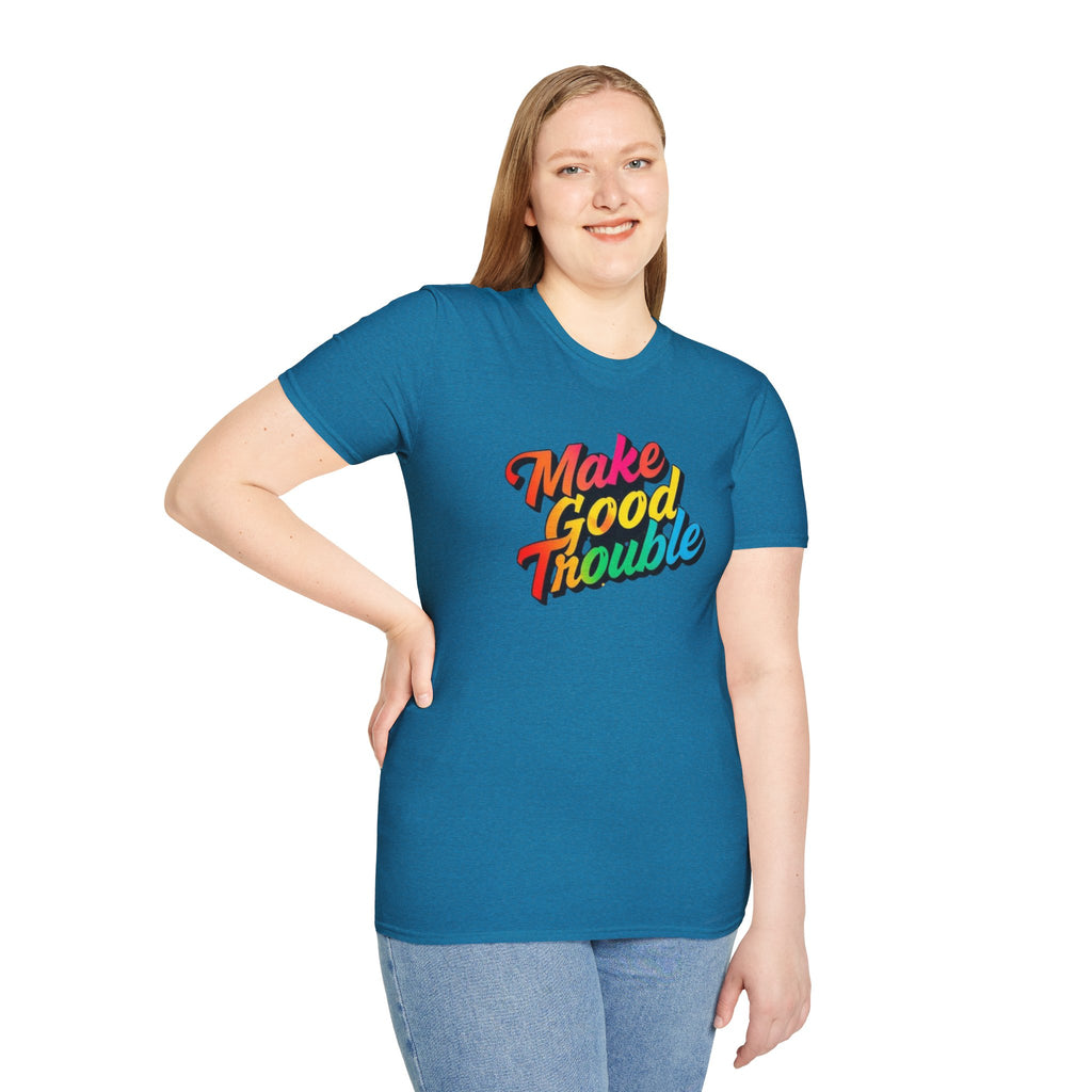 Make Good Trouble' Rainbow T-Shirt