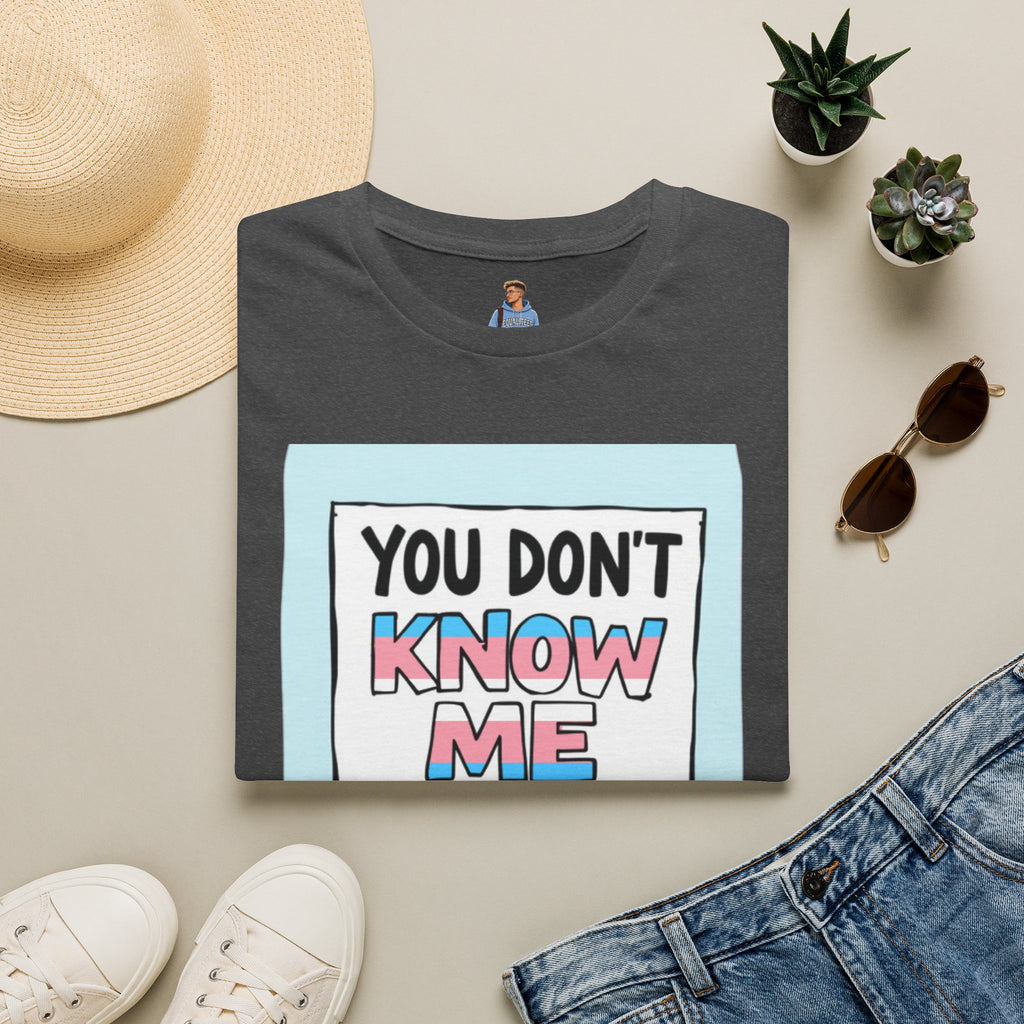 You Don't Know Me Enough to Hate Me Trans Pride T-Shirt - Unisex Softstyle Tee for Casual Wear