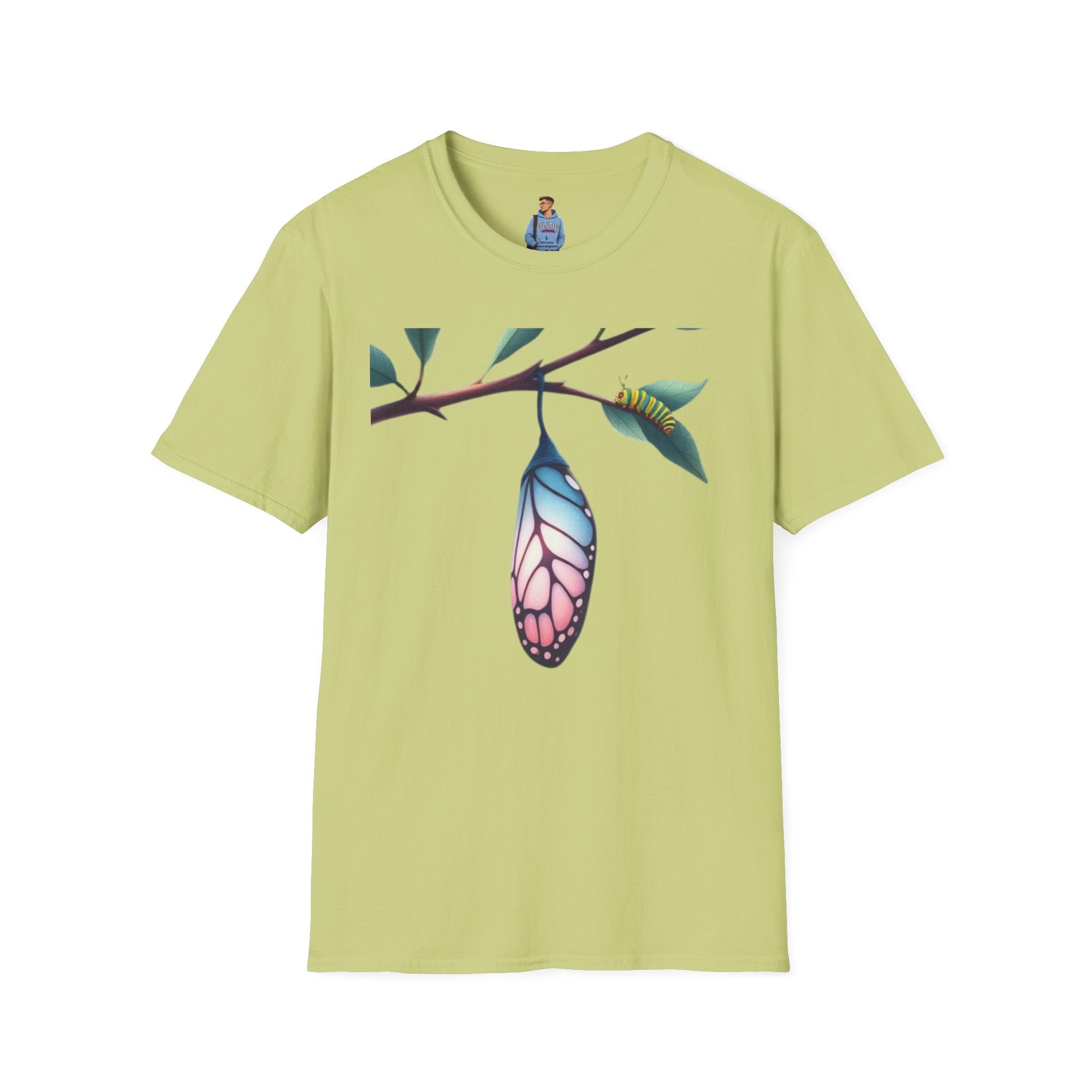 Trans Caterpillar to Butterfly Graphic T-Shirt