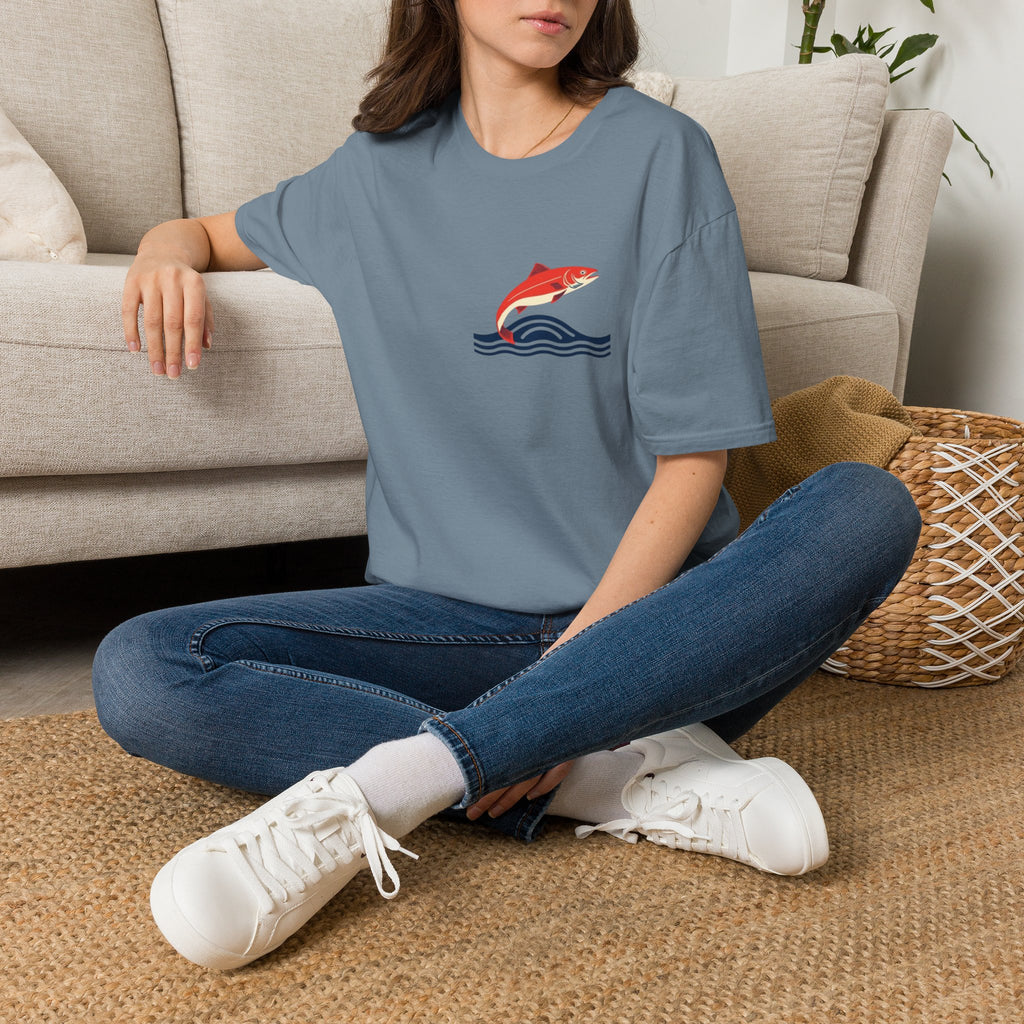 Jumping Salmon Native Pride Softstyle Unisex T-shirt