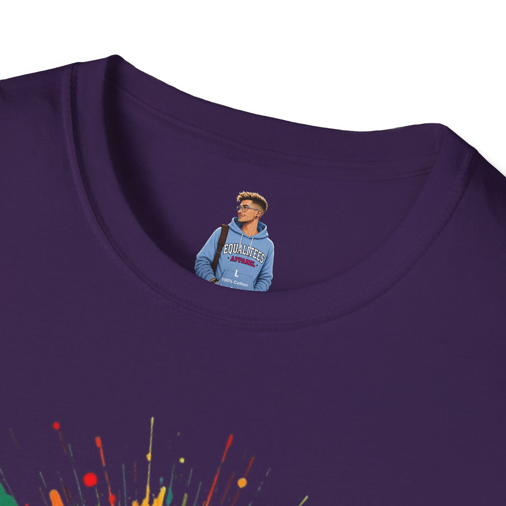 We All Belong Unisex Softstyle T-Shirt - Colorful Pride Tee