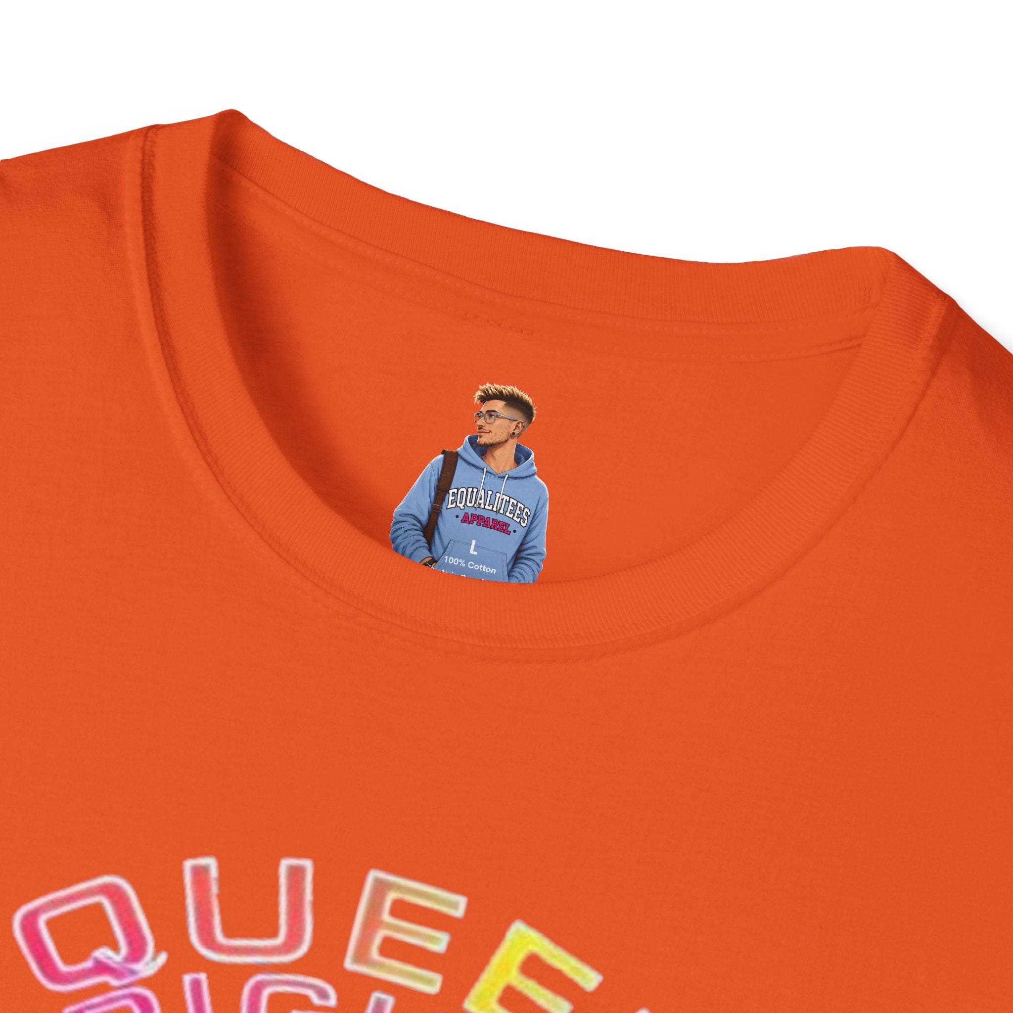 Unisex Softstyle T-Shirt - Queer Rights Are Human Rights Statement Tee