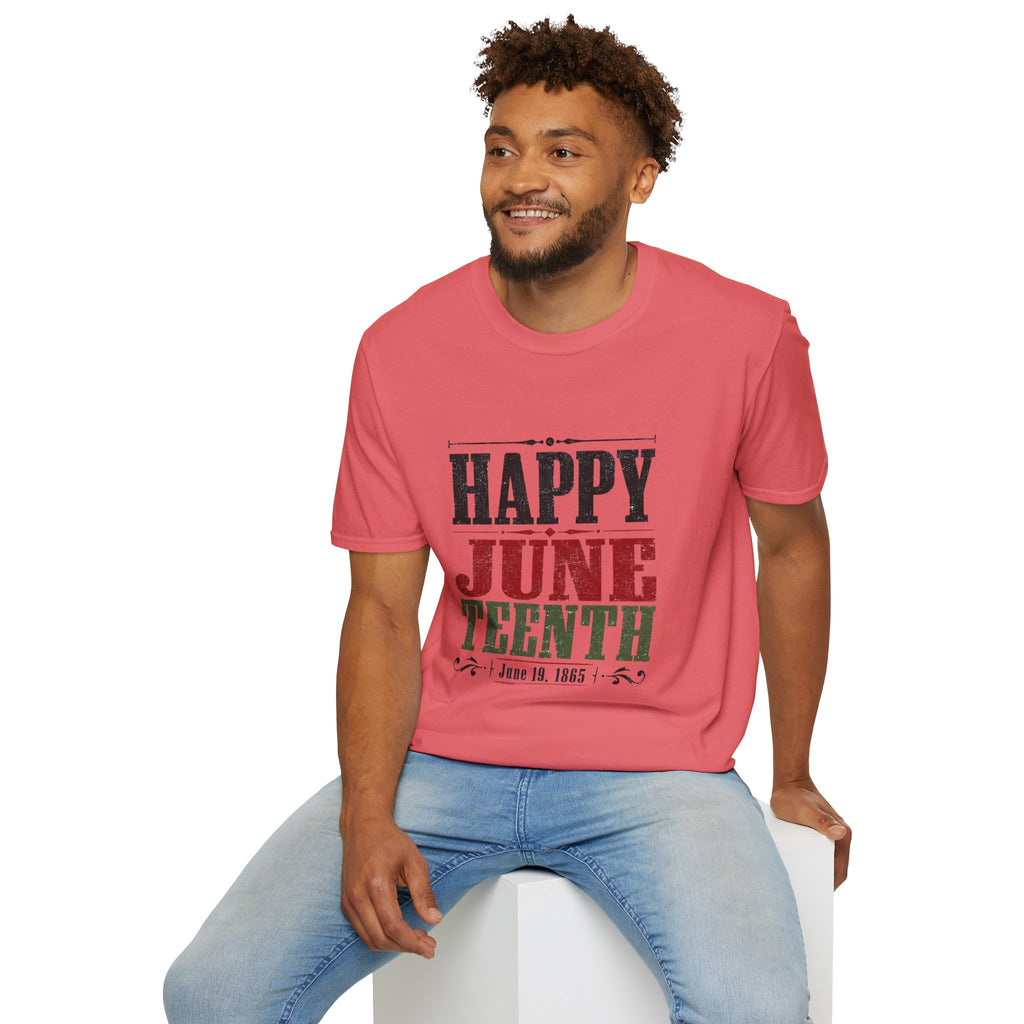 Juneteenth T-Shirt — "Happy Juneteenth" Celebration Tee
