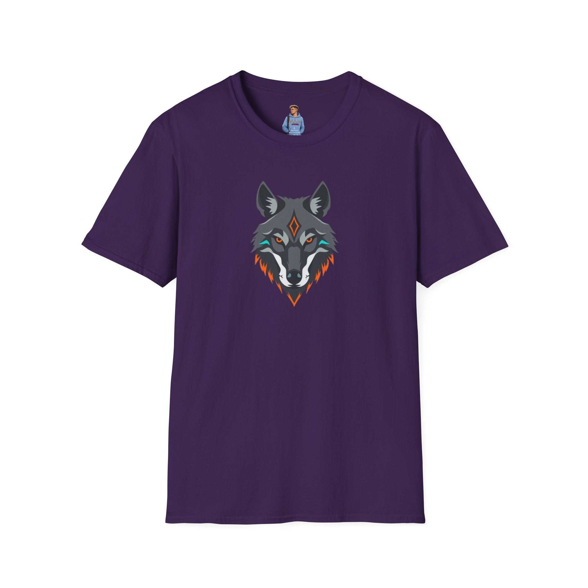 Mystical Wolf Design Unisex Softstyle T-shirt