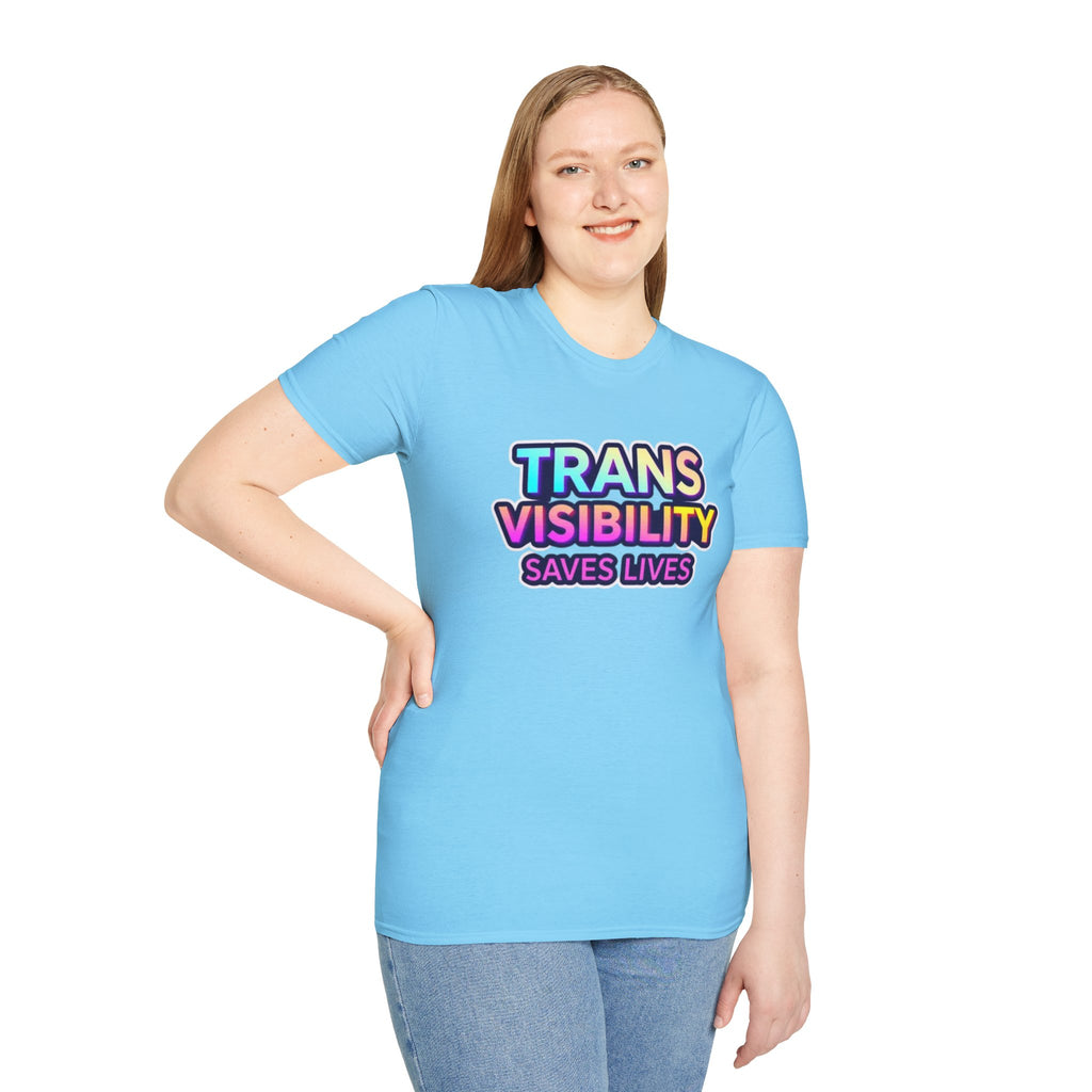 Trans Visibility Saves Lives Statement T-shirt
