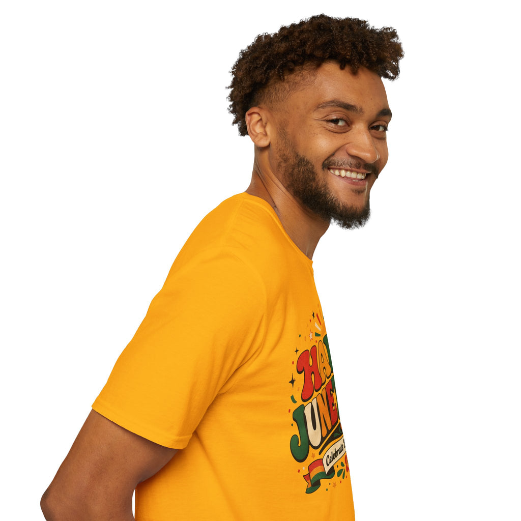Juneteenth T-Shirt - "Happy Juneteenth" Retro Celebration Tee
