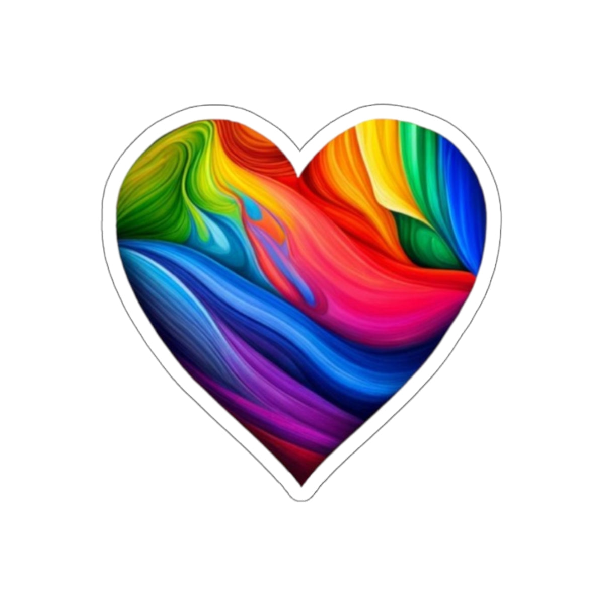 Die-Cut Stickers - Rainbow Heart - EqualiTees.Me