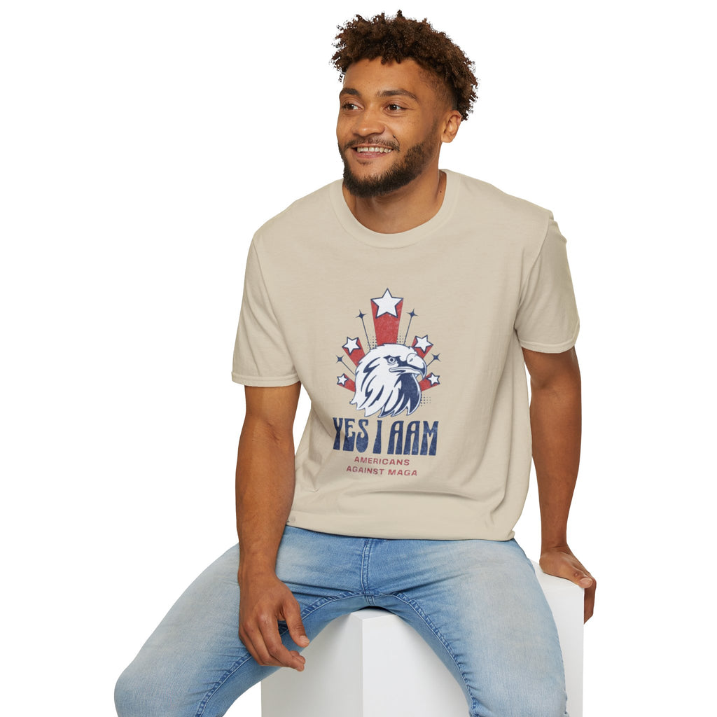 Americans Against MAGA Red Patriots Unisex Softstyle T-Shirt