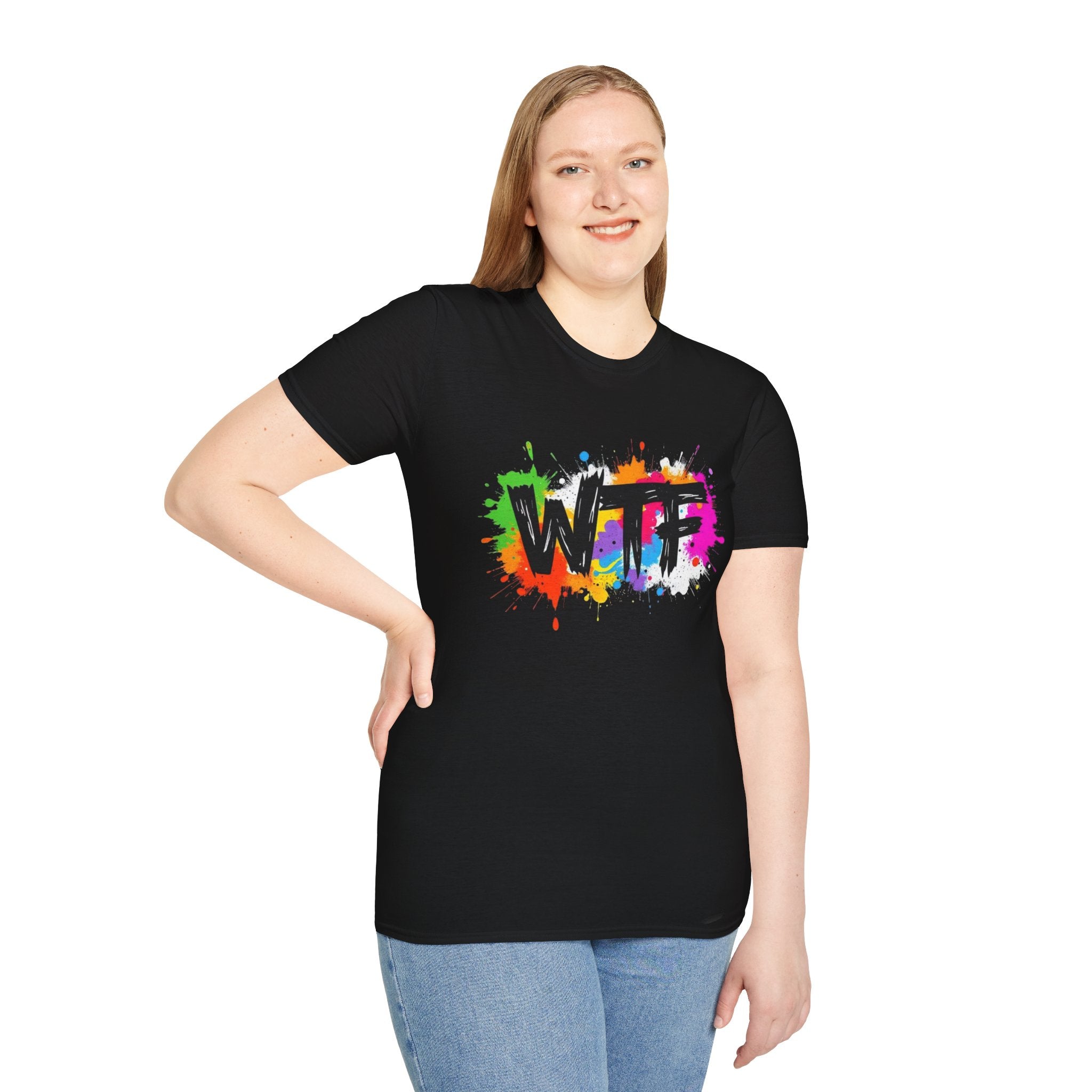 Bold Rainbow WTF Color Splash T-Shirt