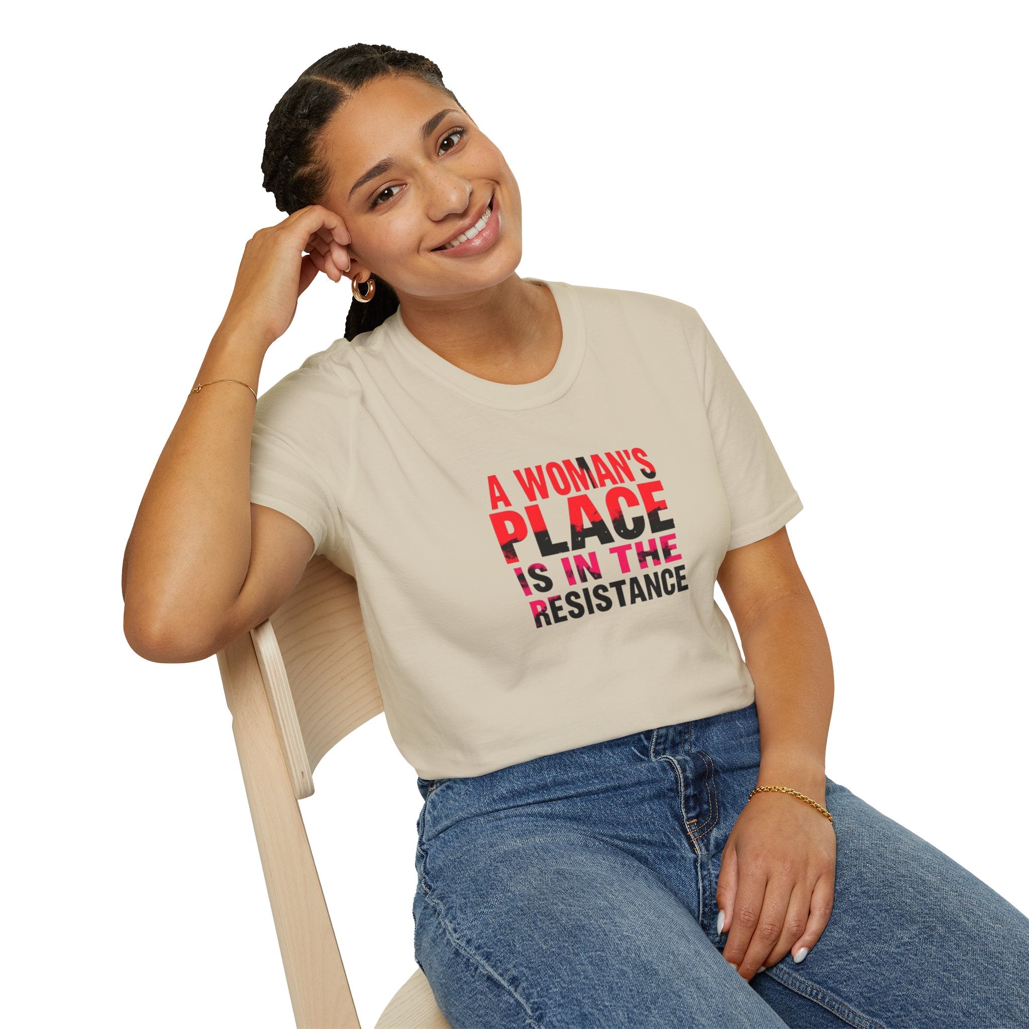 A Woman's Place Is in the Resistance Unisex Softstyle T-Shirt