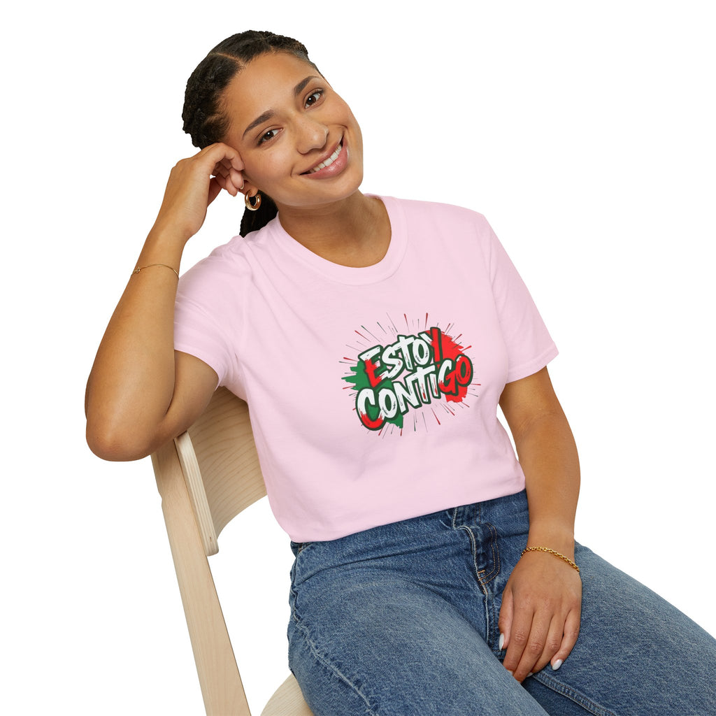 Estoy Contigo (I Am With You) Los inmigrantes hacen grande a Estados Unidos Camiseta unisex de estilo suave Camiseta clásica de protesta